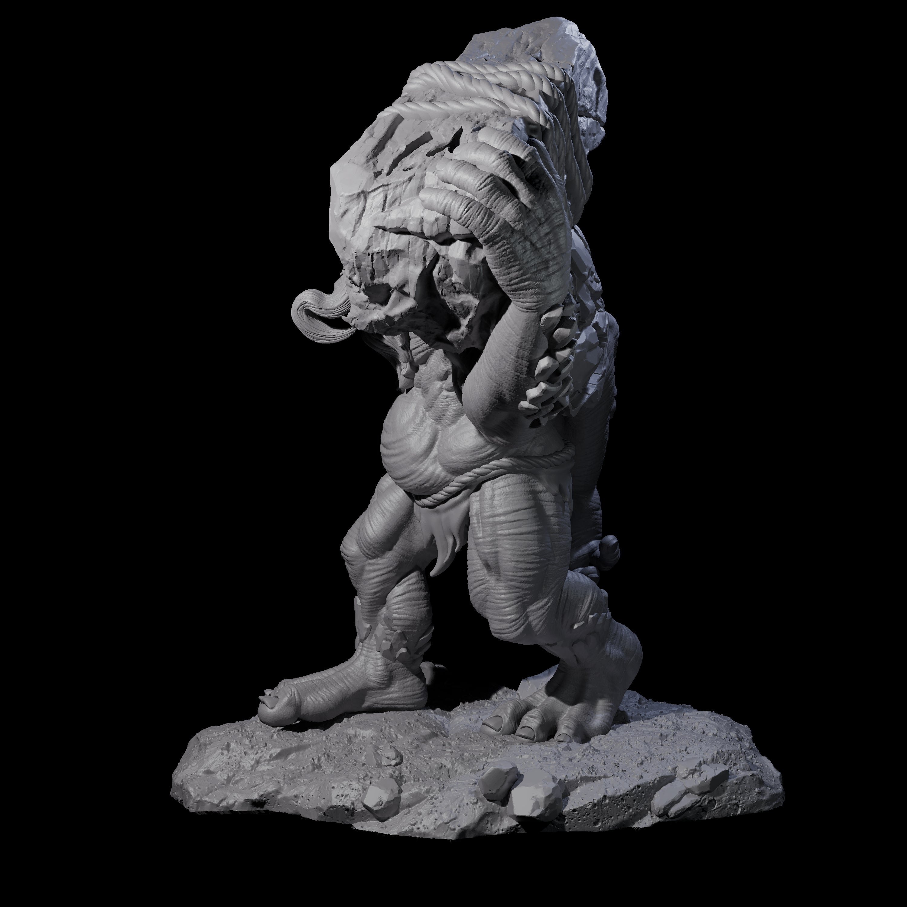 Hurling Ettin A Miniature for Dungeons and Dragons, Pathfinder or other TTRPGs