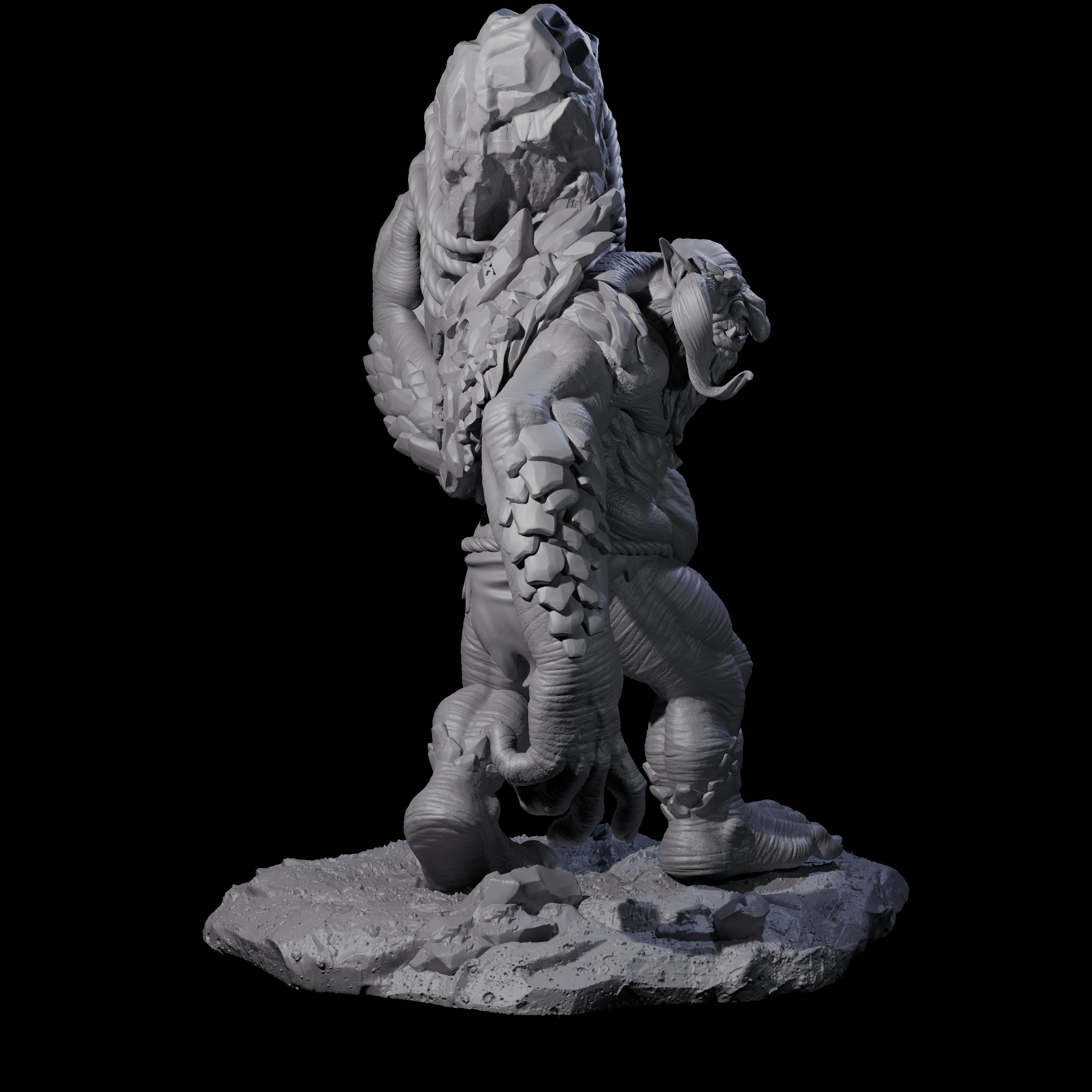 Hurling Ettin A Miniature for Dungeons and Dragons, Pathfinder or other TTRPGs