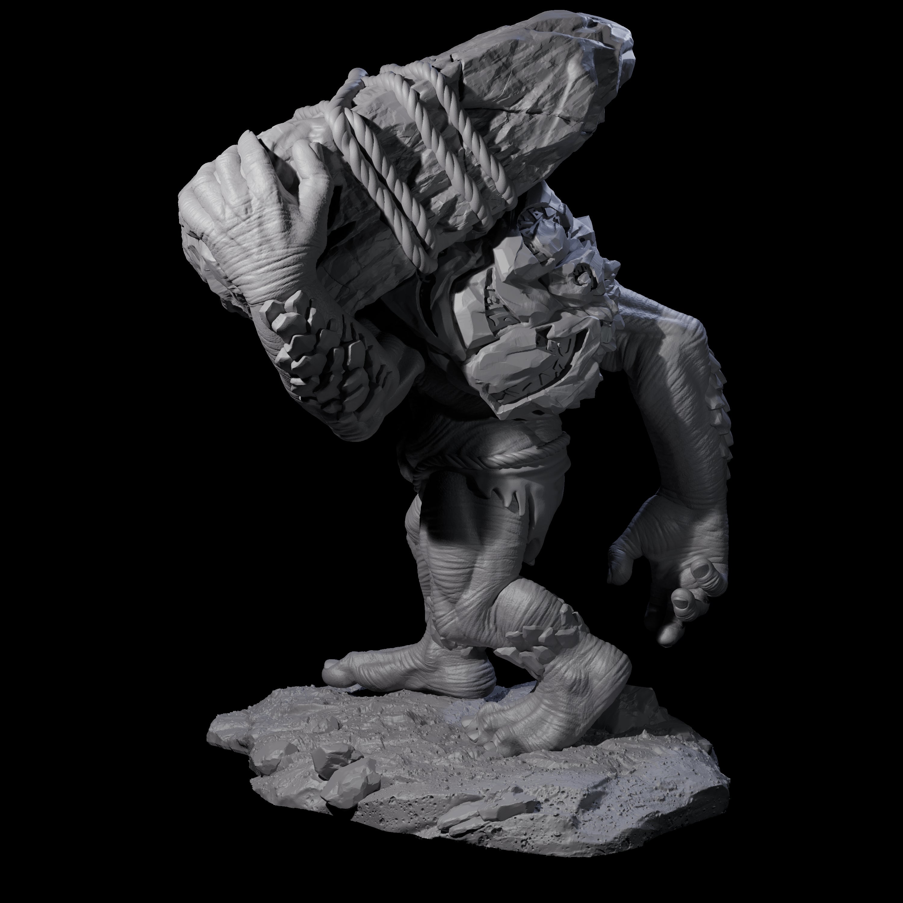 Hurling Ettin A Miniature for Dungeons and Dragons, Pathfinder or other TTRPGs