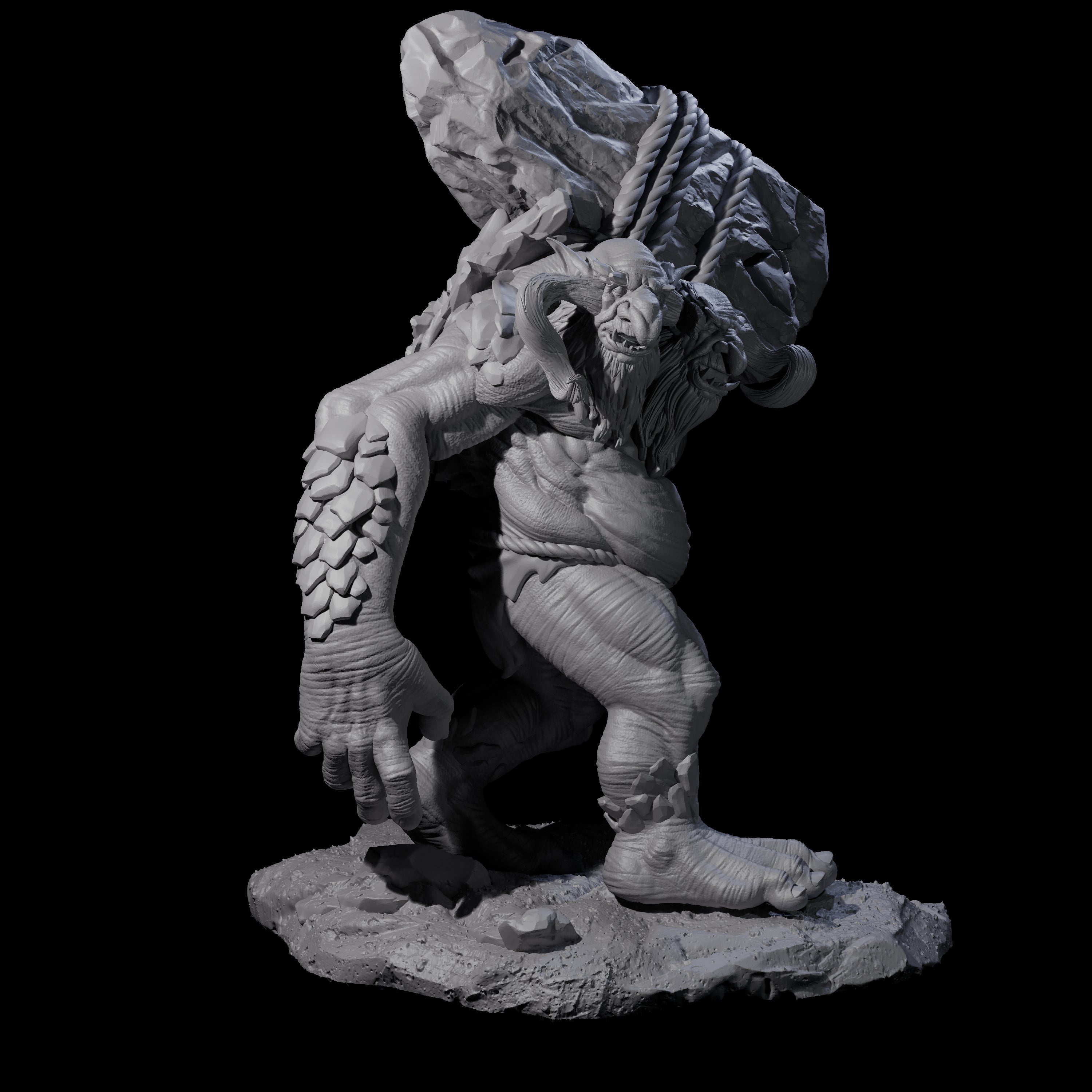 Hurling Ettin A Miniature for Dungeons and Dragons, Pathfinder or other TTRPGs