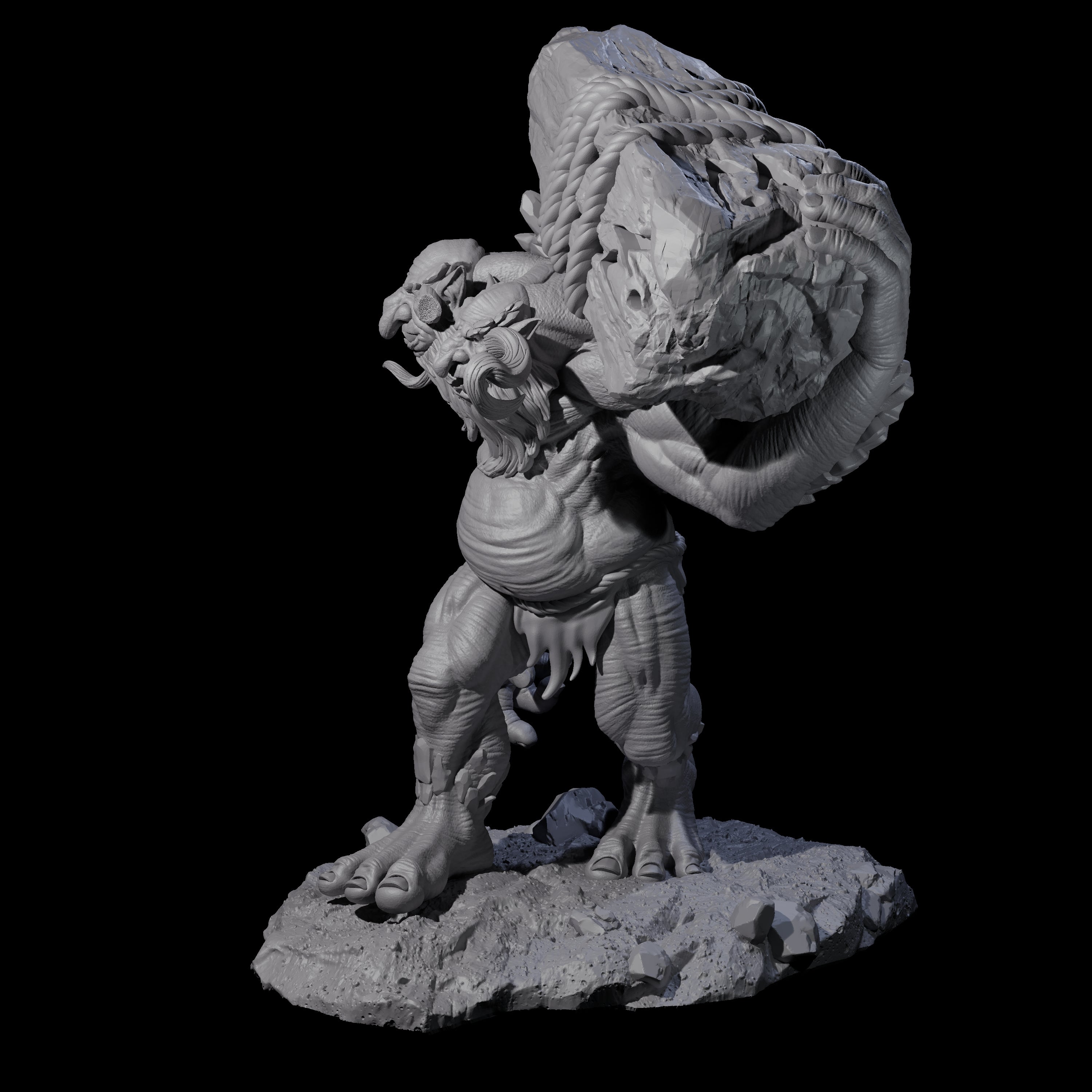 Hurling Ettin A Miniature for Dungeons and Dragons, Pathfinder or other TTRPGs