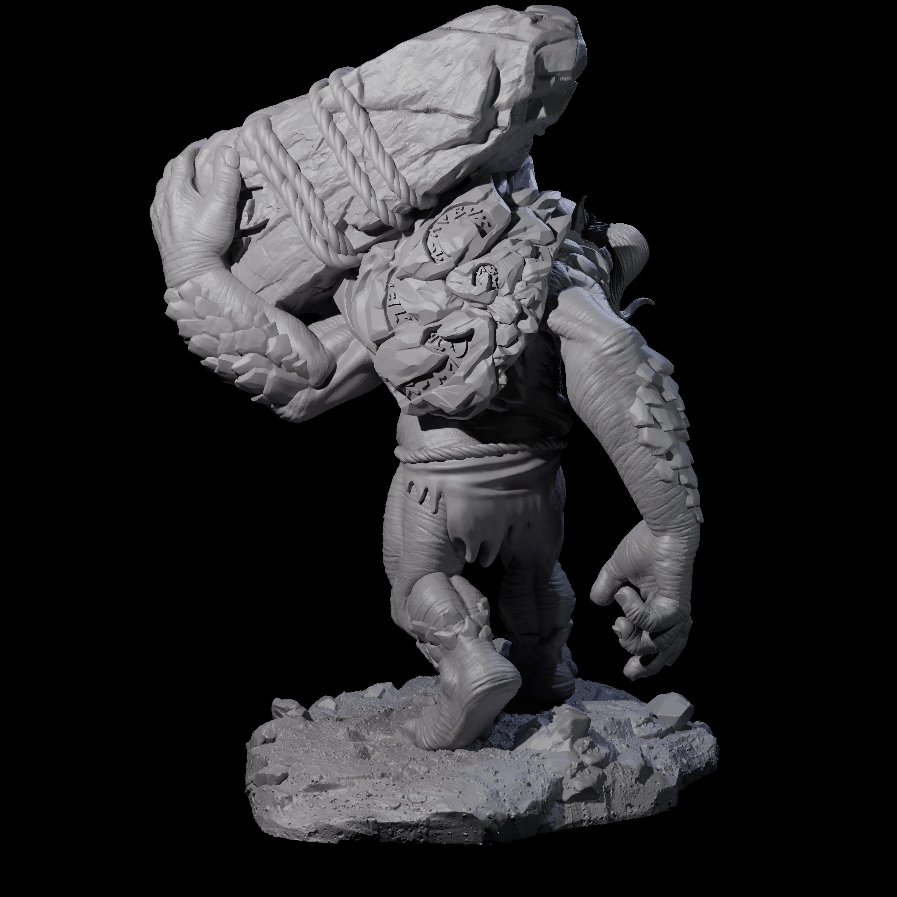 Hurling Ettin A Miniature for Dungeons and Dragons, Pathfinder or other TTRPGs