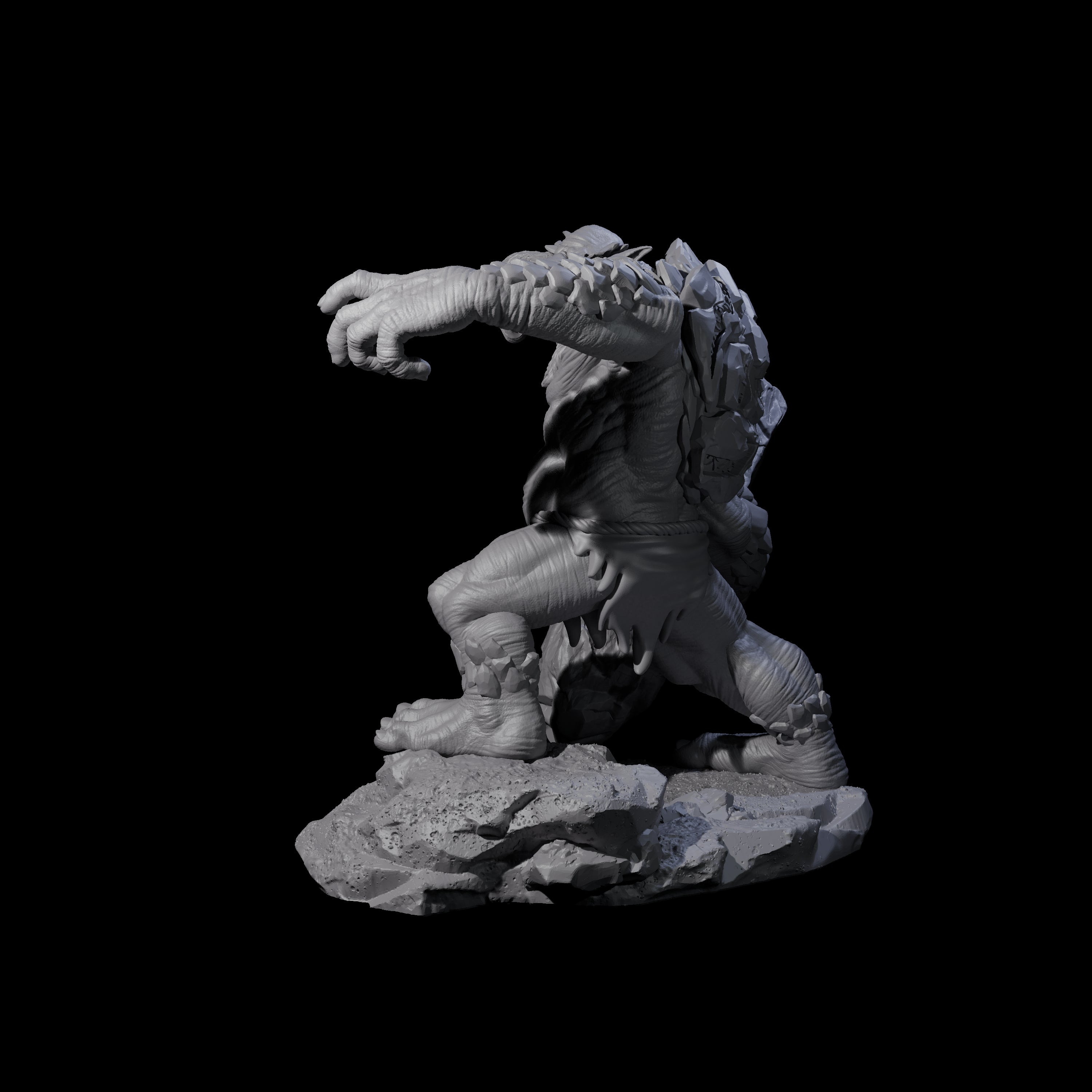 Hurling Ettin B Miniature for Dungeons and Dragons, Pathfinder or other TTRPGs