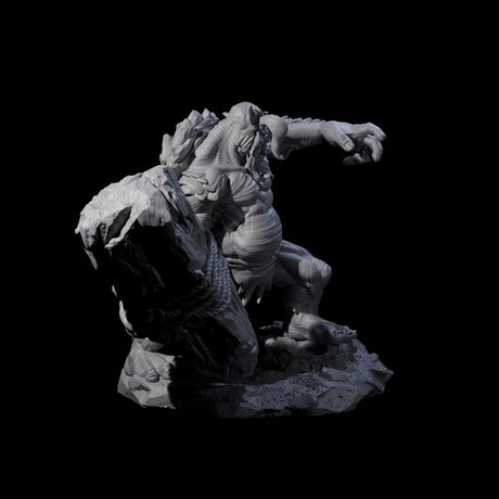 Hurling Ettin B Miniature for Dungeons and Dragons, Pathfinder or other TTRPGs