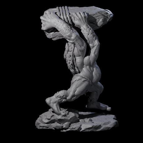 Hurling Ettin C Miniature for Dungeons and Dragons, Pathfinder or other TTRPGs