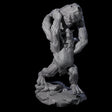 Hurling Ettin C Miniature for Dungeons and Dragons, Pathfinder or other TTRPGs
