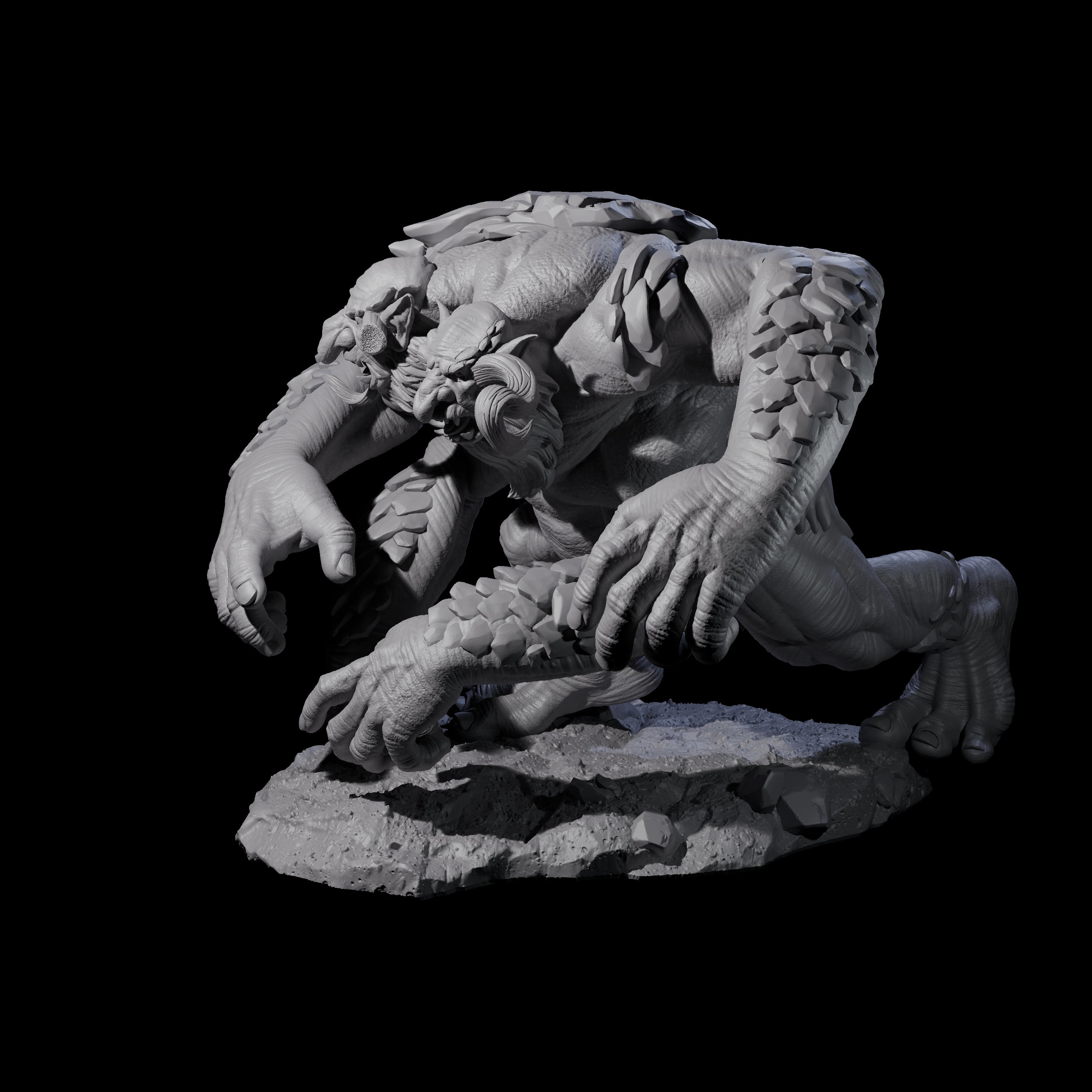 Hurling Ettin D Miniature for Dungeons and Dragons, Pathfinder or other TTRPGs