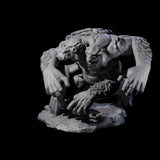 Hurling Ettin D Miniature for Dungeons and Dragons, Pathfinder or other TTRPGs