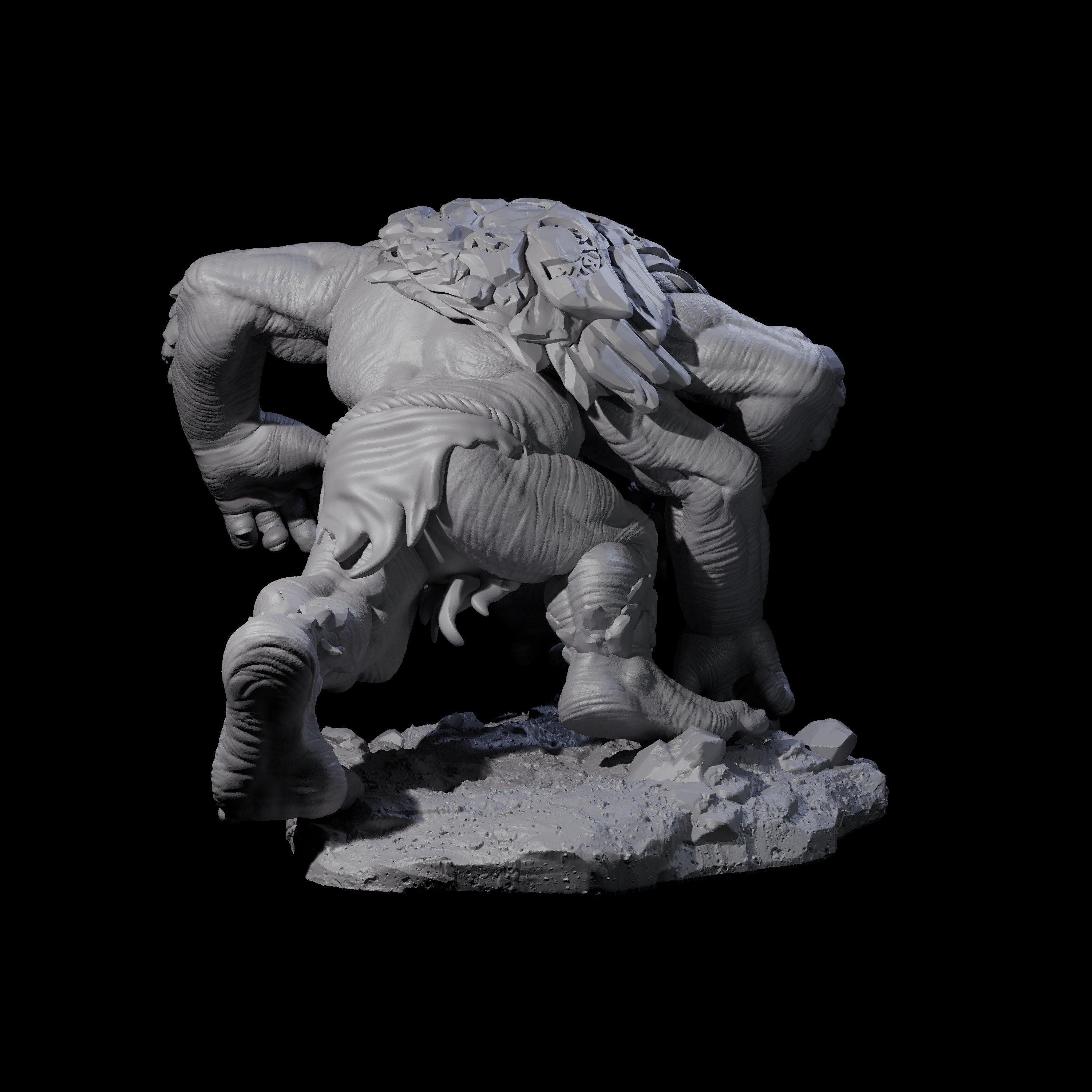 Hurling Ettin D Miniature for Dungeons and Dragons, Pathfinder or other TTRPGs