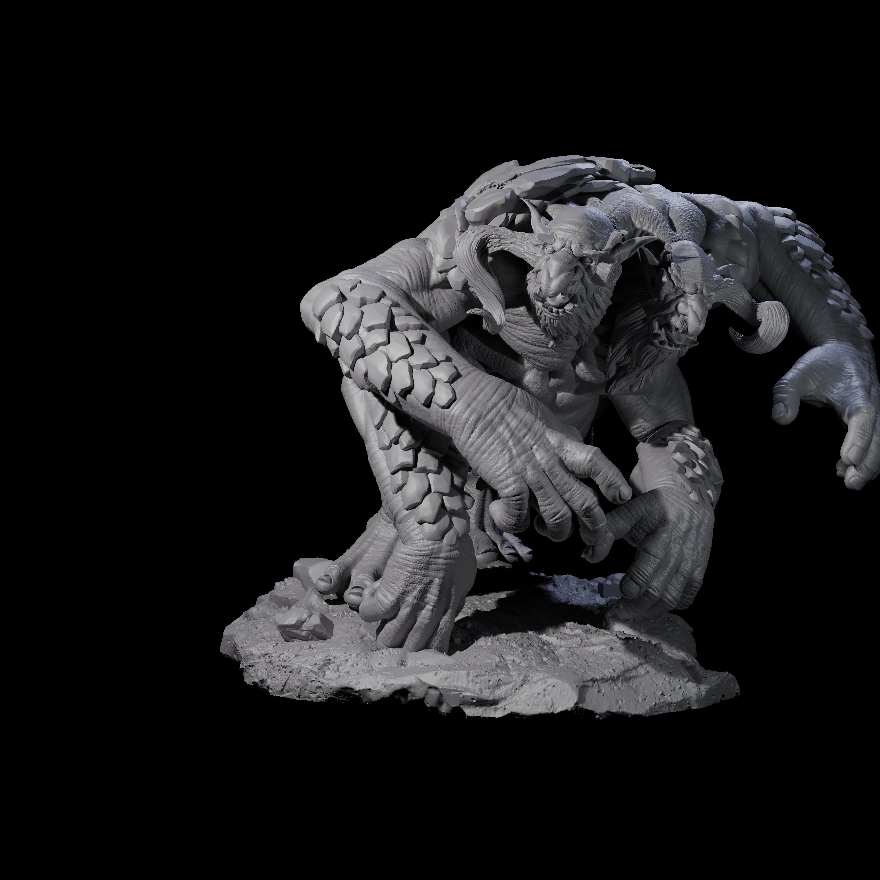 Hurling Ettin D Miniature for Dungeons and Dragons, Pathfinder or other TTRPGs