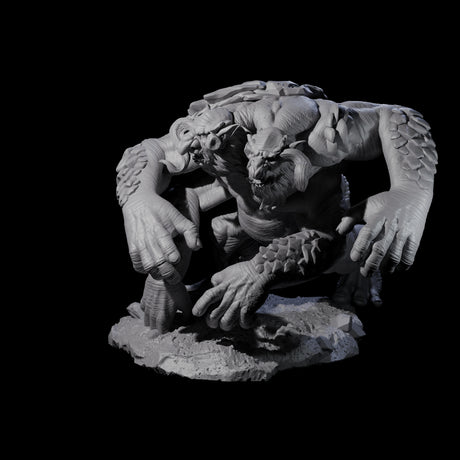 Hurling Ettin D Miniature for Dungeons and Dragons, Pathfinder or other TTRPGs