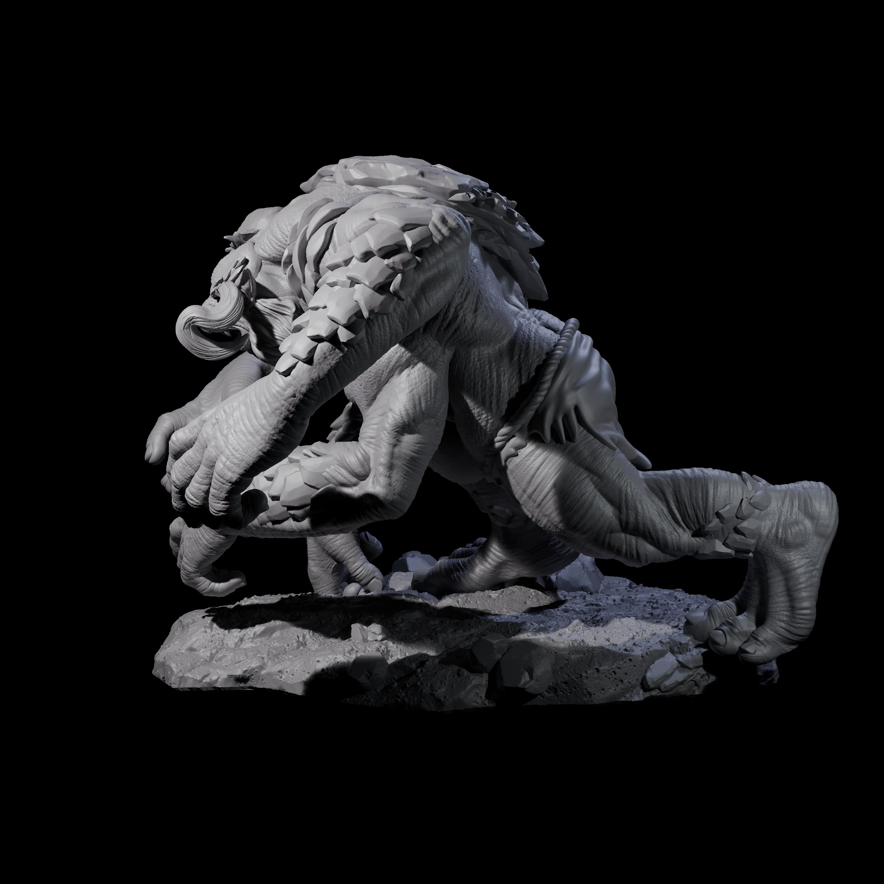 Hurling Ettin D Miniature for Dungeons and Dragons, Pathfinder or other TTRPGs