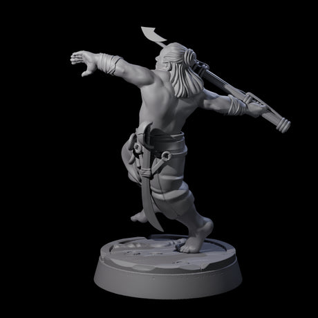 Hurling Human Harpoon Master Miniature for Dungeons and Dragons, Pathfinder or other TTRPGs