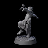 Hurling Human Harpoon Master Miniature for Dungeons and Dragons, Pathfinder or other TTRPGs