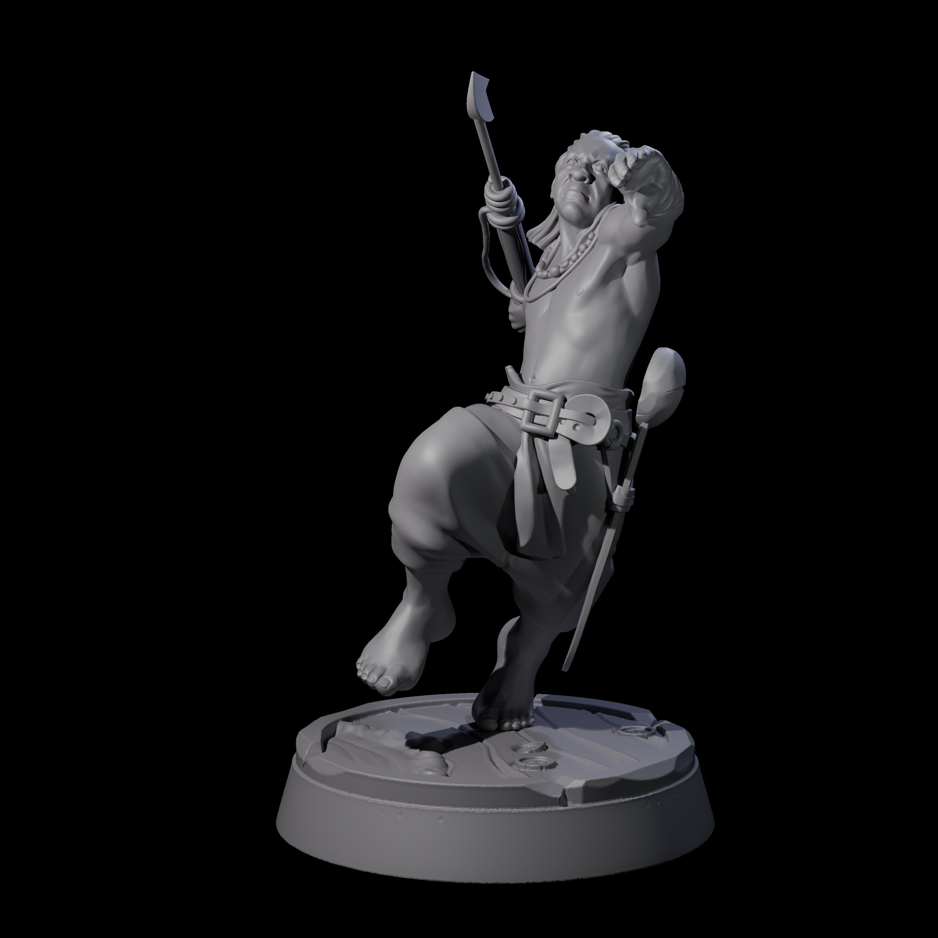 Hurling Human Harpoon Master Miniature for Dungeons and Dragons, Pathfinder or other TTRPGs