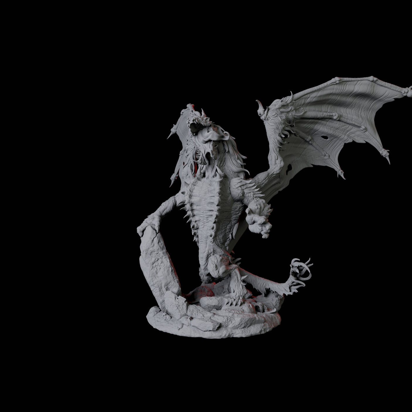 Hyena Dragon Miniature for Dungeons and Dragons, Pathfinder or other TTRPGs