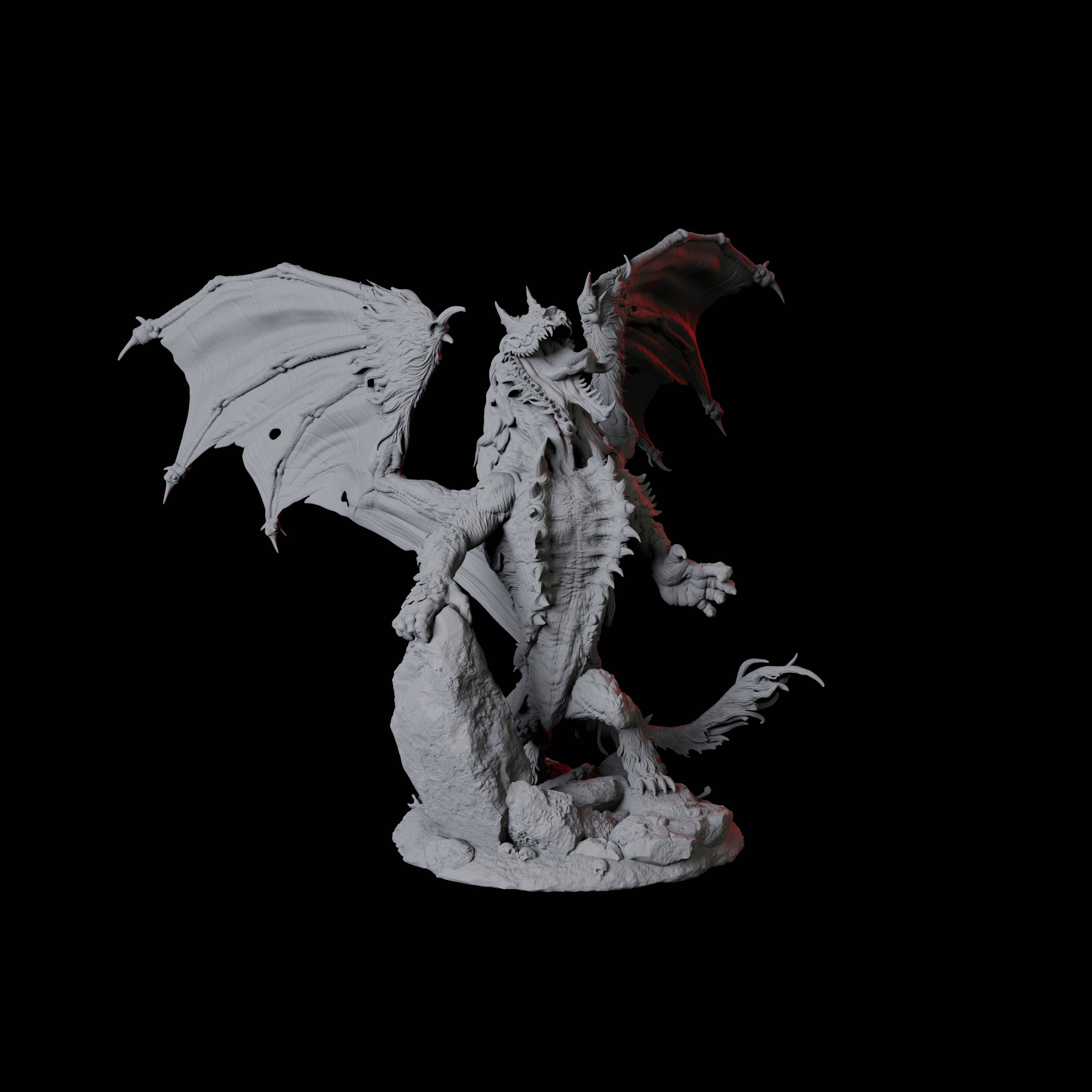 Hyena Dragon Miniature for Dungeons and Dragons, Pathfinder or other TTRPGs