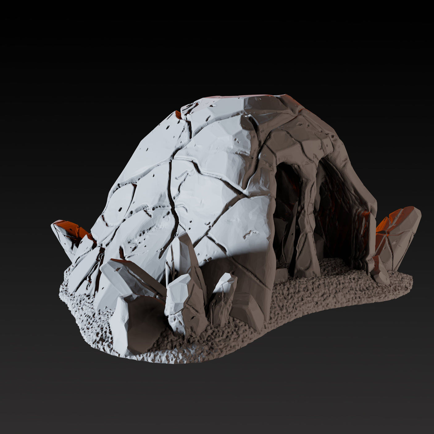 Ice Cave A Miniature for Dungeons and Dragons, Pathfinder or other TTRPGs
