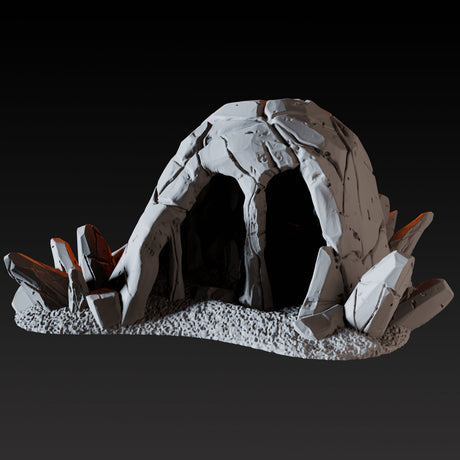 Ice Cave A Miniature for Dungeons and Dragons, Pathfinder or other TTRPGs