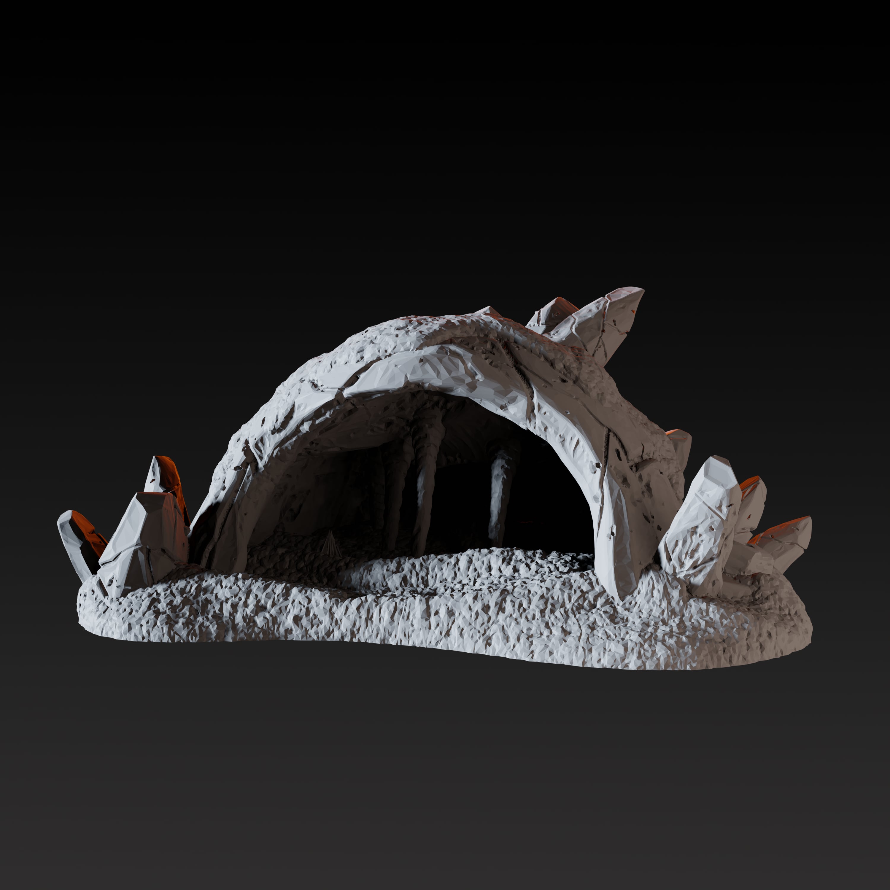 Ice Cave C - Arctic Scatter Terrain Miniature for Dungeons and Dragons - Myth Forged