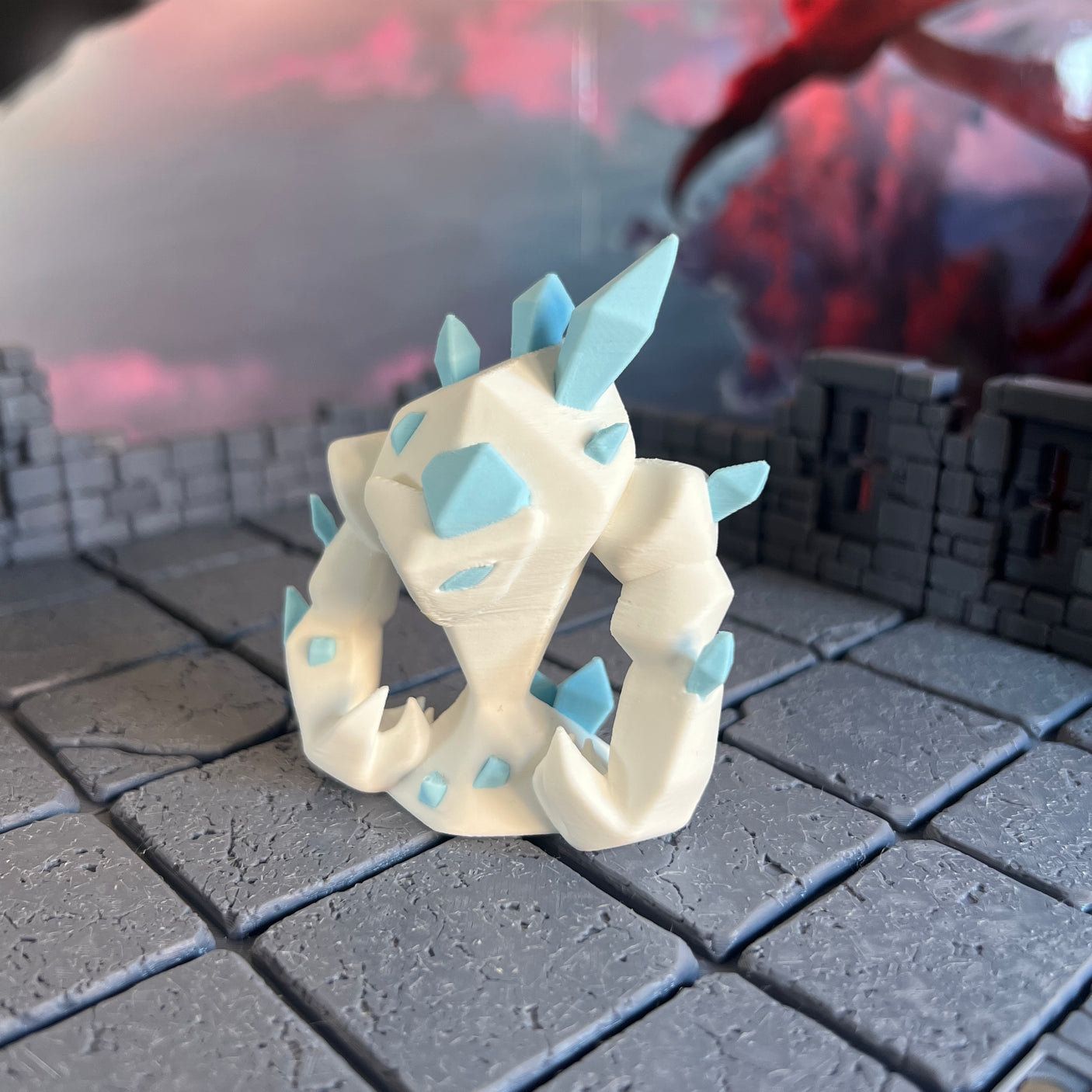 Ice Elemental Multicolour Table Ready Miniature Miniature for Dungeons and Dragons, Pathfinder or other TTRPGs