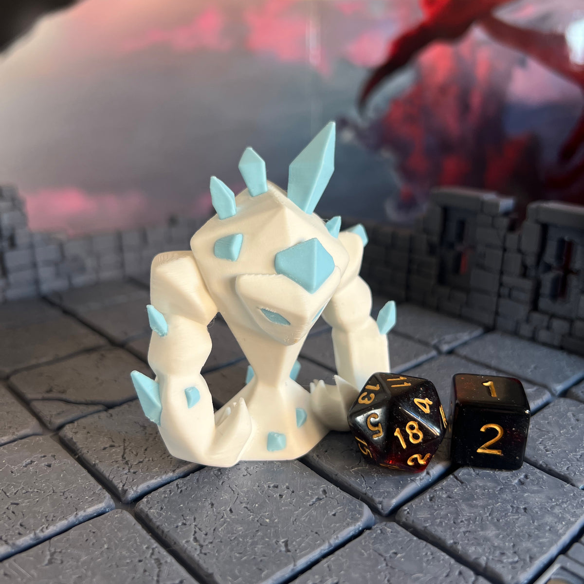 Ice Elemental Multicolour Table Ready Miniature Miniature for Dungeons and Dragons, Pathfinder or other TTRPGs