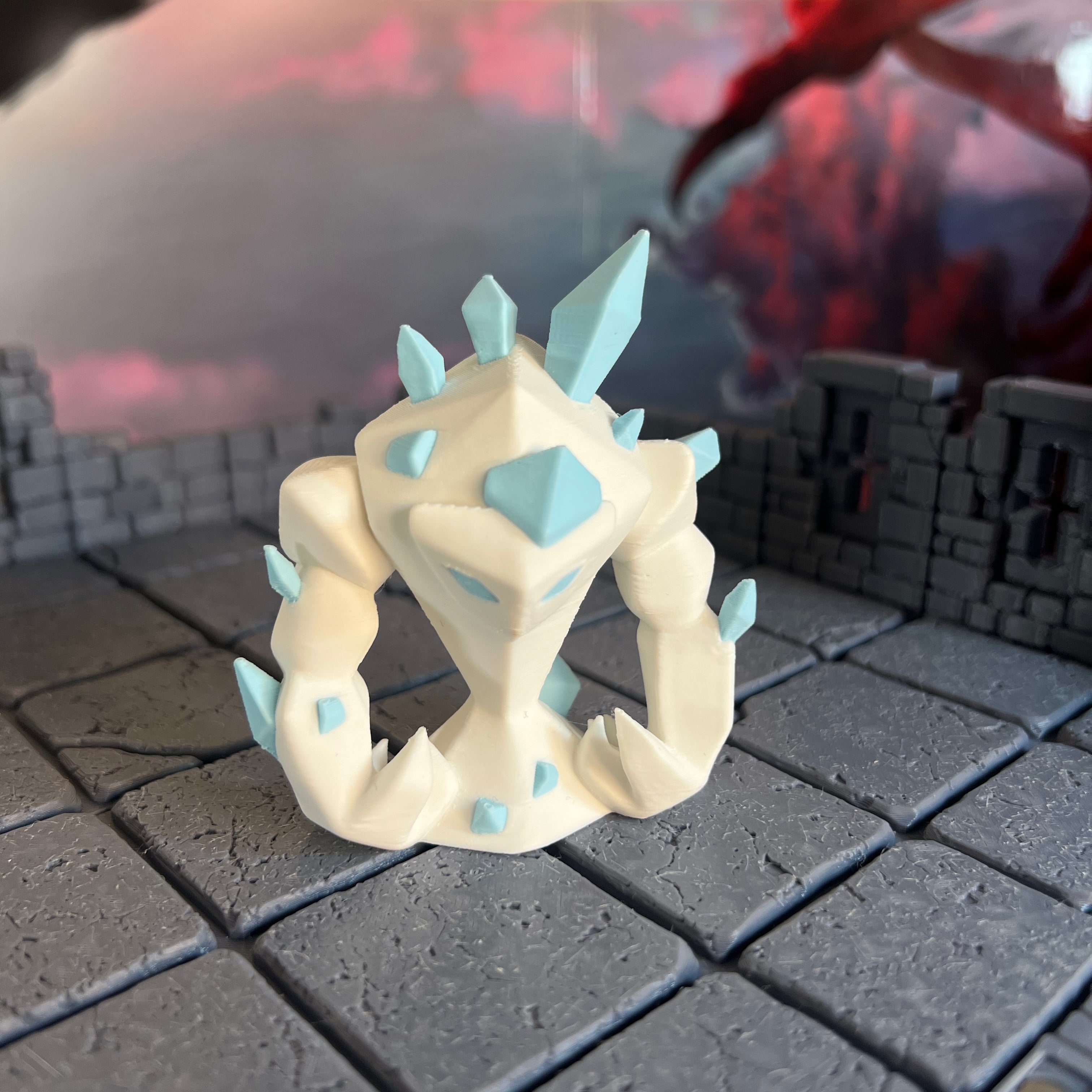 Ice Elemental Multicolour Table Ready Miniature Miniature for Dungeons and Dragons, Pathfinder or other TTRPGs