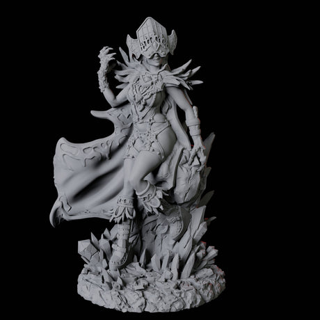 Ice Sorceress Miniature for Dungeons and Dragons, Pathfinder or other TTRPGs