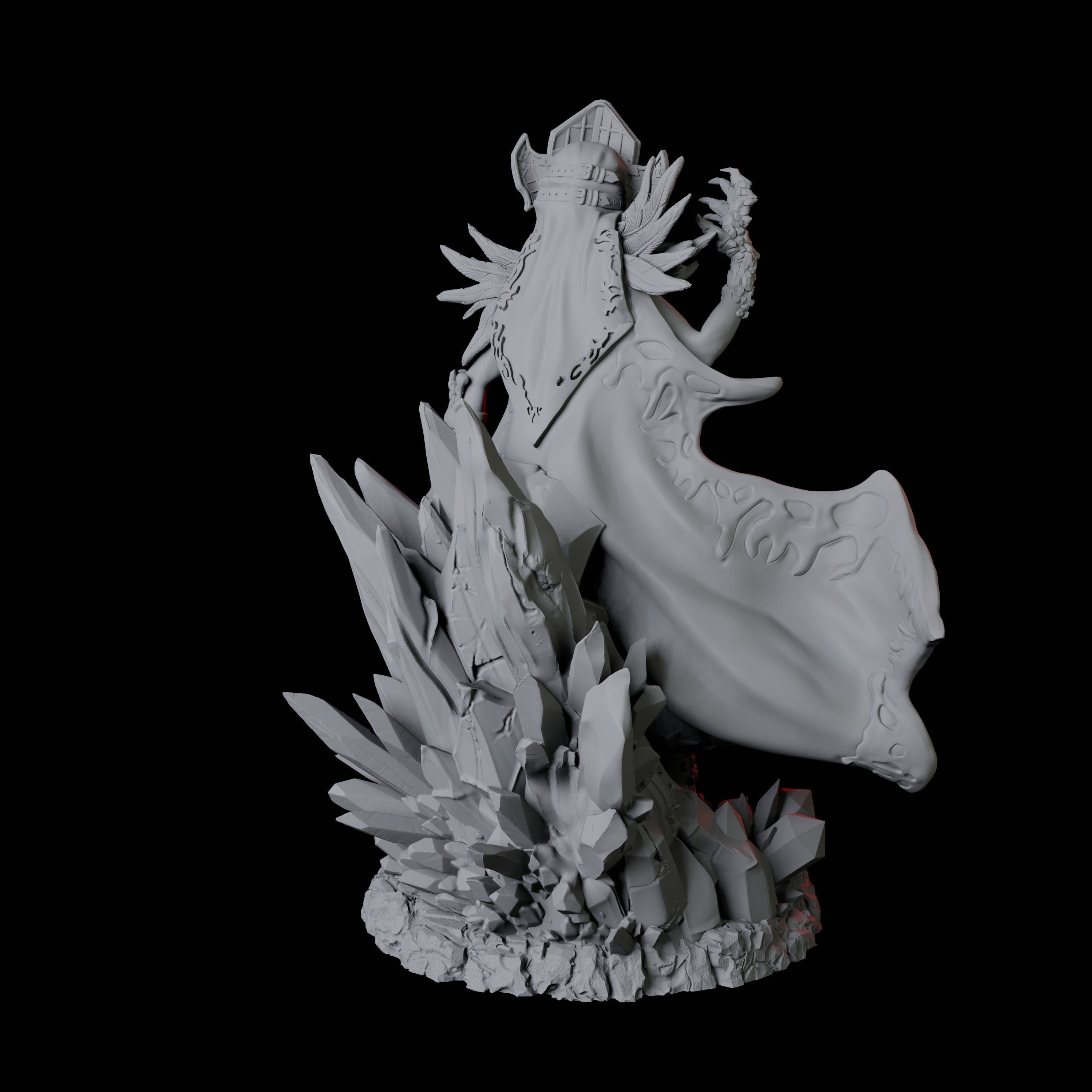 Ice Sorceress Miniature for Dungeons and Dragons, Pathfinder or other TTRPGs