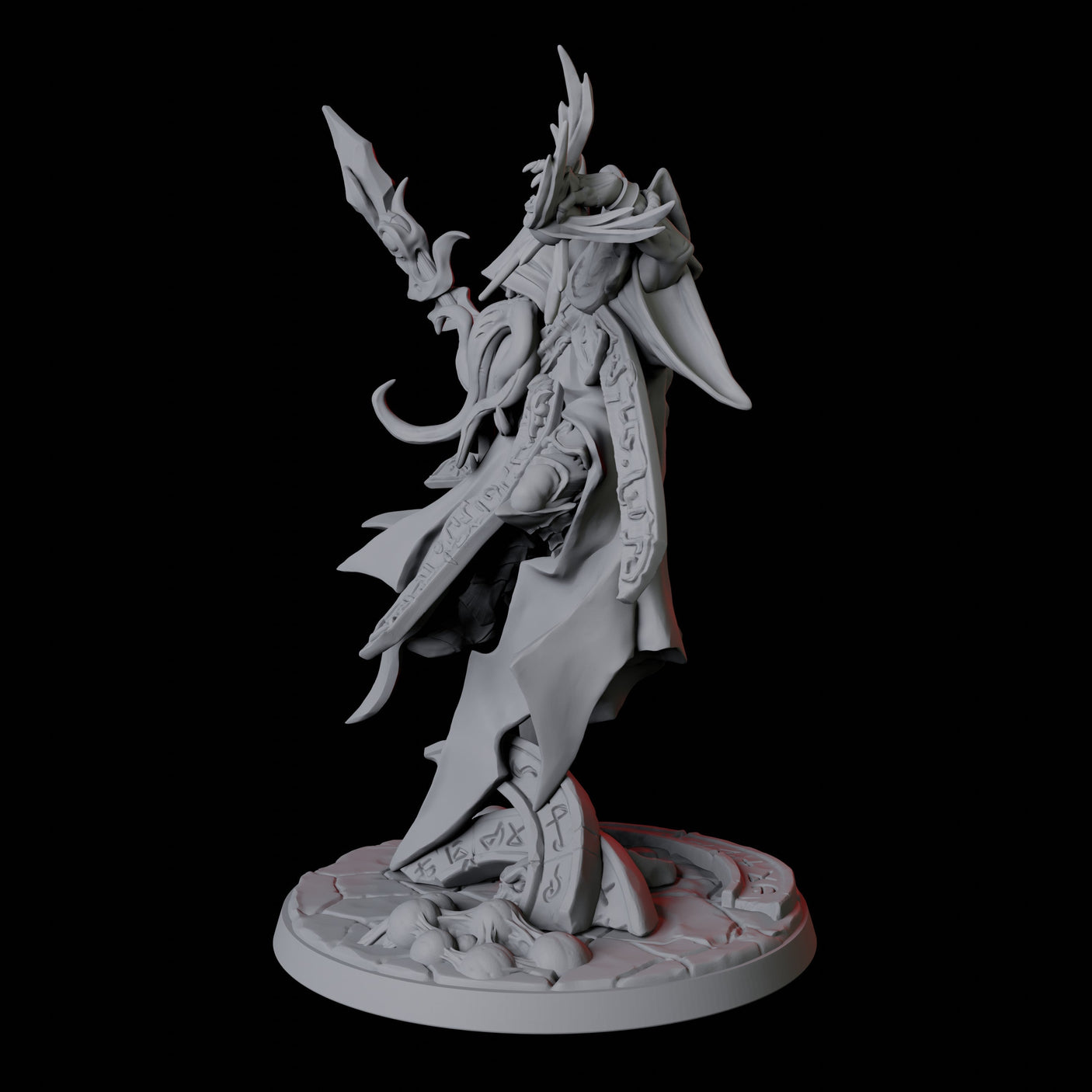 Illithid Elder Wizard Miniature for Dungeons and Dragons, Pathfinder or other TTRPGs