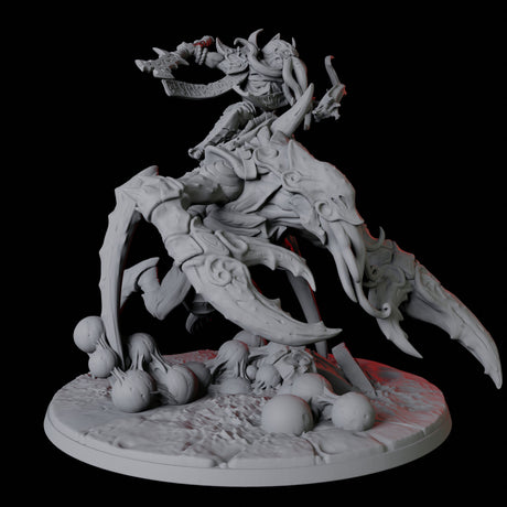 Illithid Elder riding Mutated Umber Hulk Miniature for Dungeons and Dragons, Pathfinder or other TTRPGs