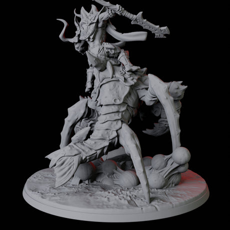 Illithid Elder riding Mutated Umber Hulk Miniature for Dungeons and Dragons, Pathfinder or other TTRPGs