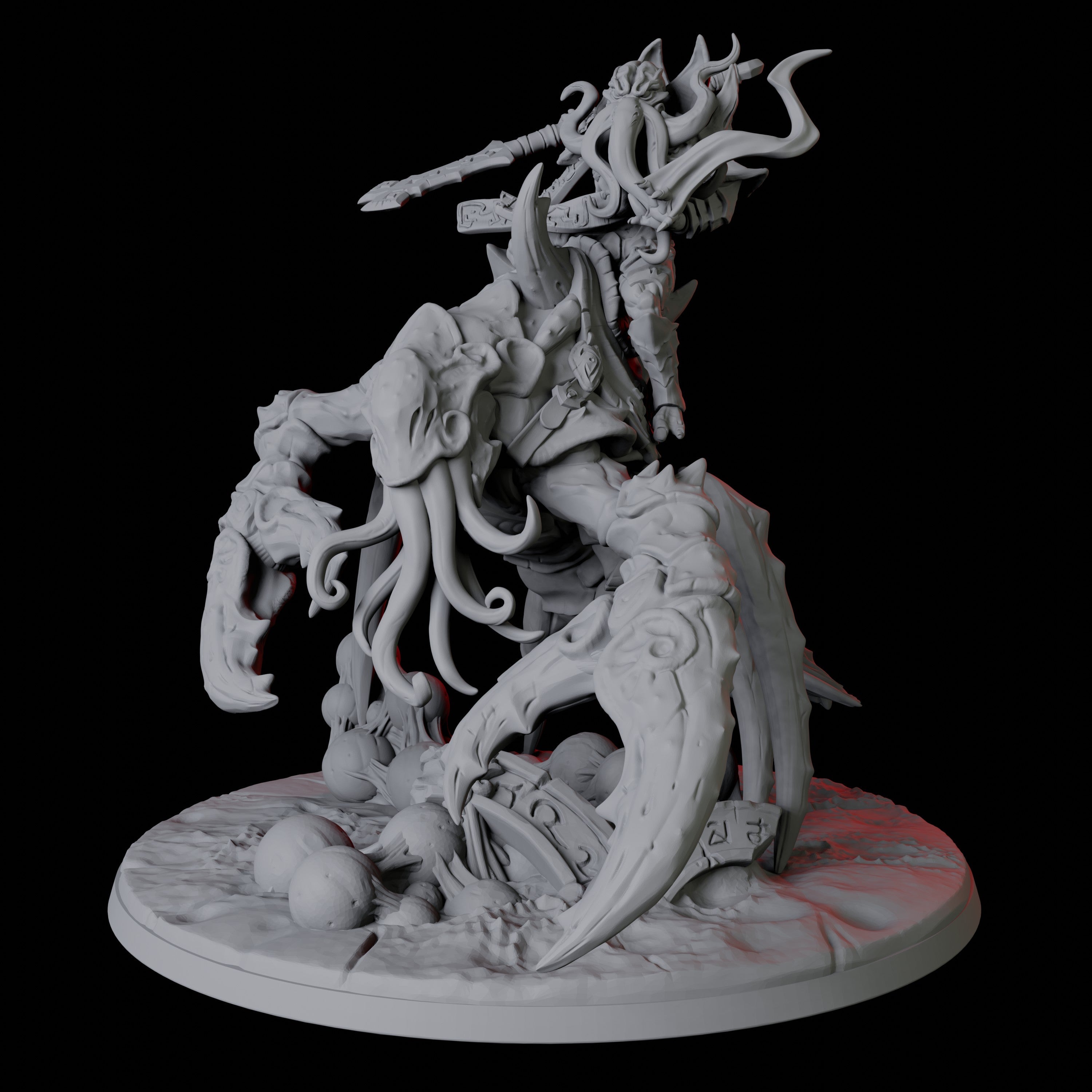 Illithid Elder riding Mutated Umber Hulk Miniature for Dungeons and Dragons - Myth Forged