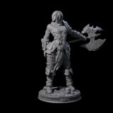 Imposing Barbarian Champion Miniature for Dungeons and Dragons, Pathfinder or other TTRPGs