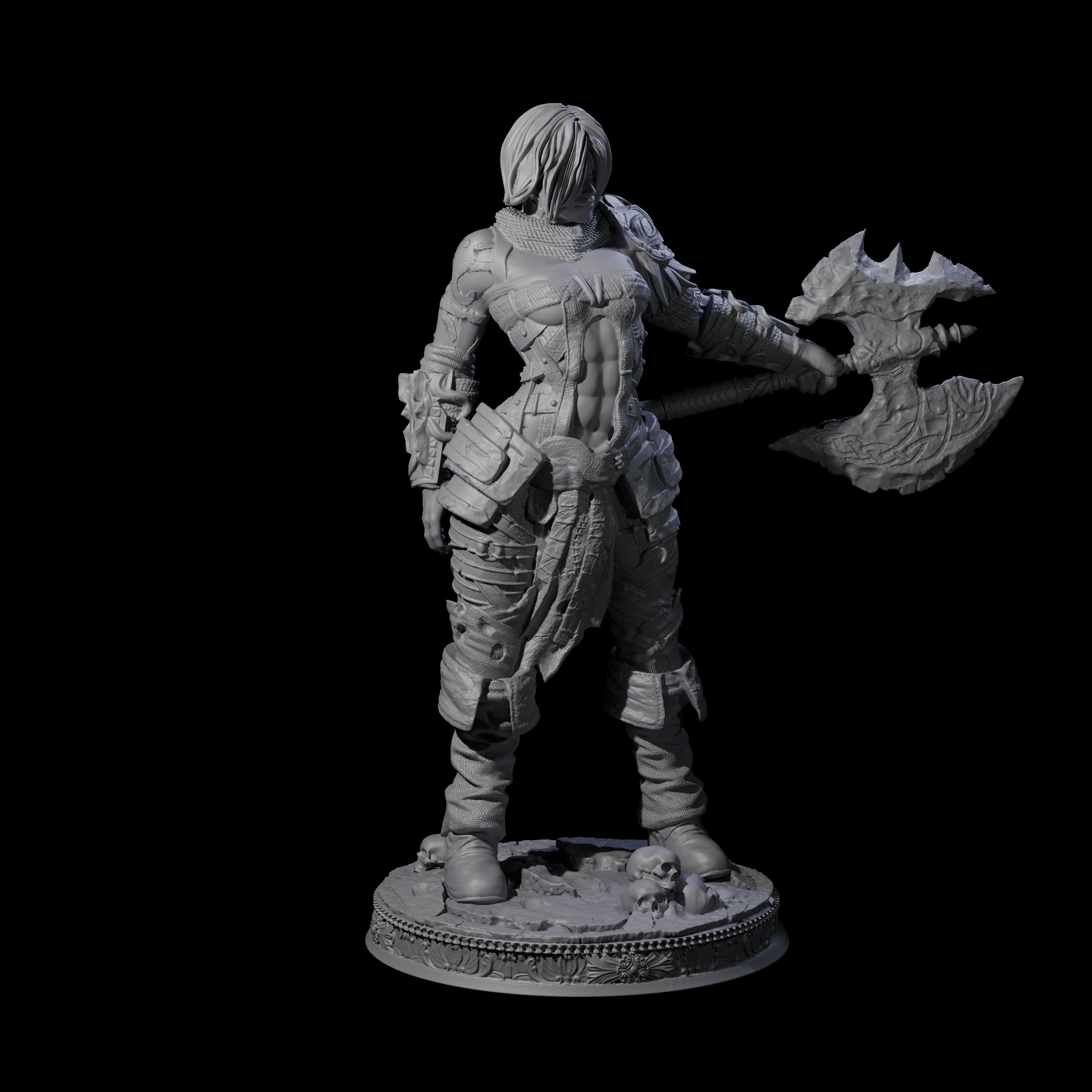 Imposing Barbarian Champion Miniature for Dungeons and Dragons, Pathfinder or other TTRPGs