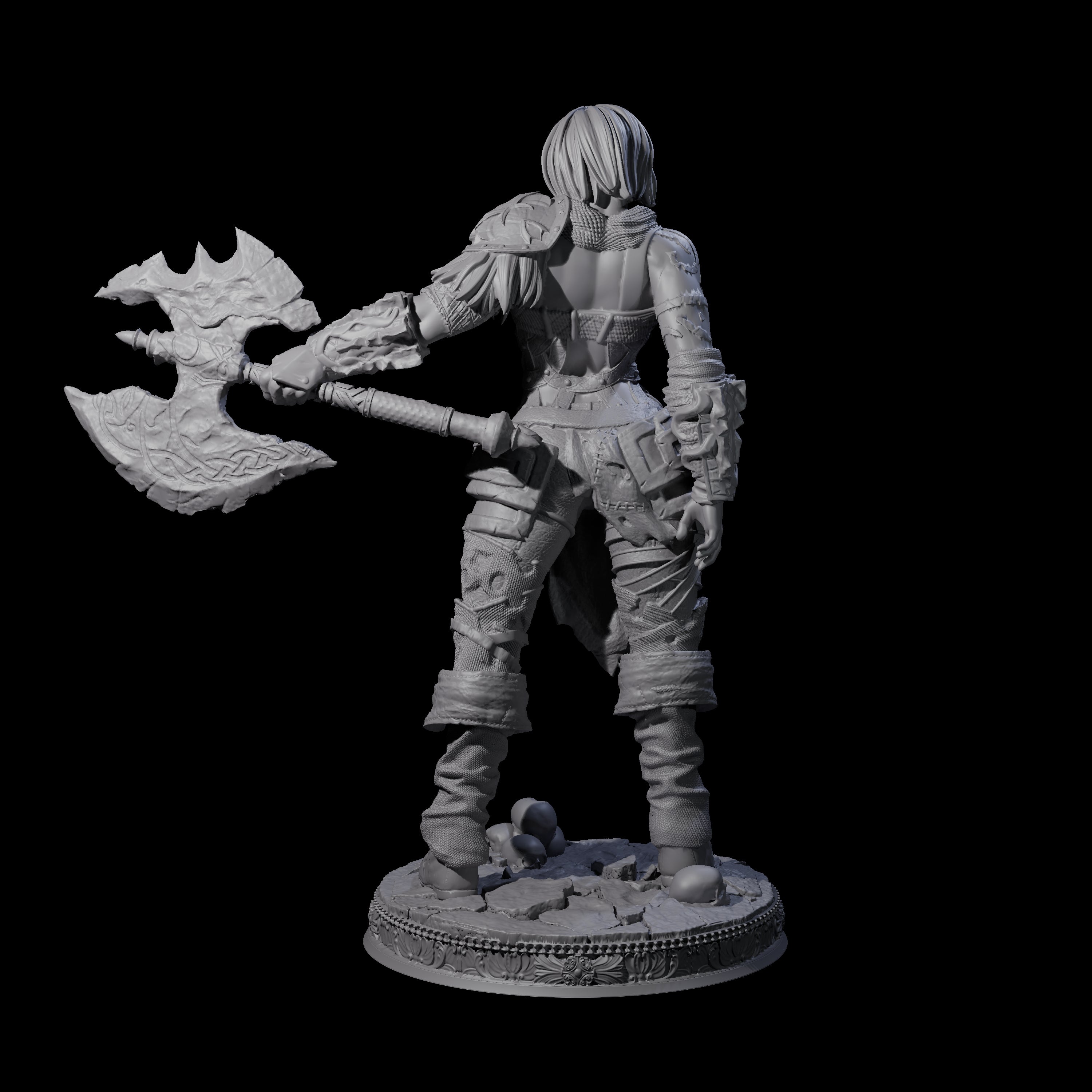 Imposing Barbarian Champion Miniature for Dungeons and Dragons, Pathfinder or other TTRPGs