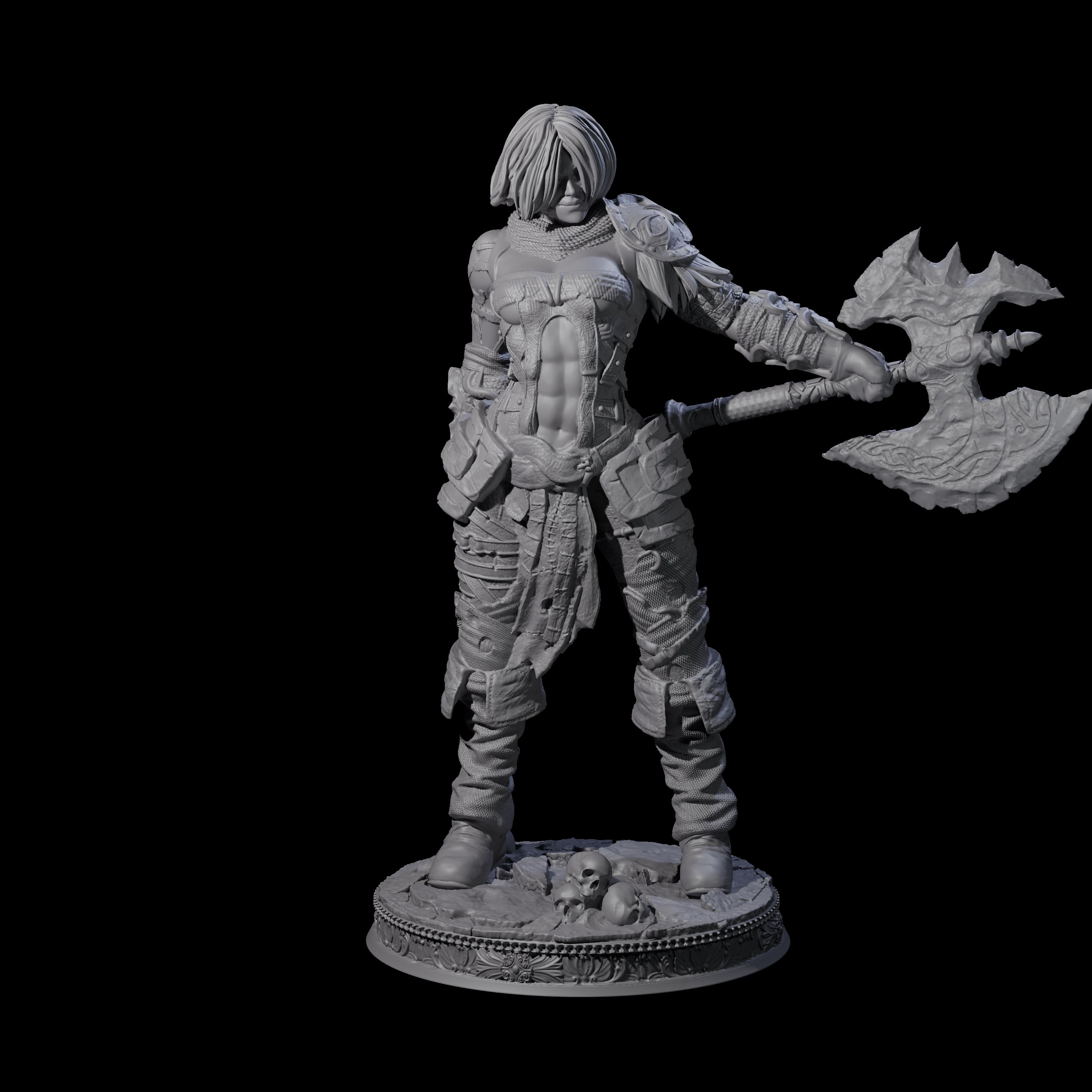 Imposing Barbarian Champion Miniature for Dungeons and Dragons, Pathfinder or other TTRPGs