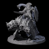 Imposing Bugbear Champion mounted on a Chimera Miniature for Dungeons and Dragons, Pathfinder or other TTRPGs