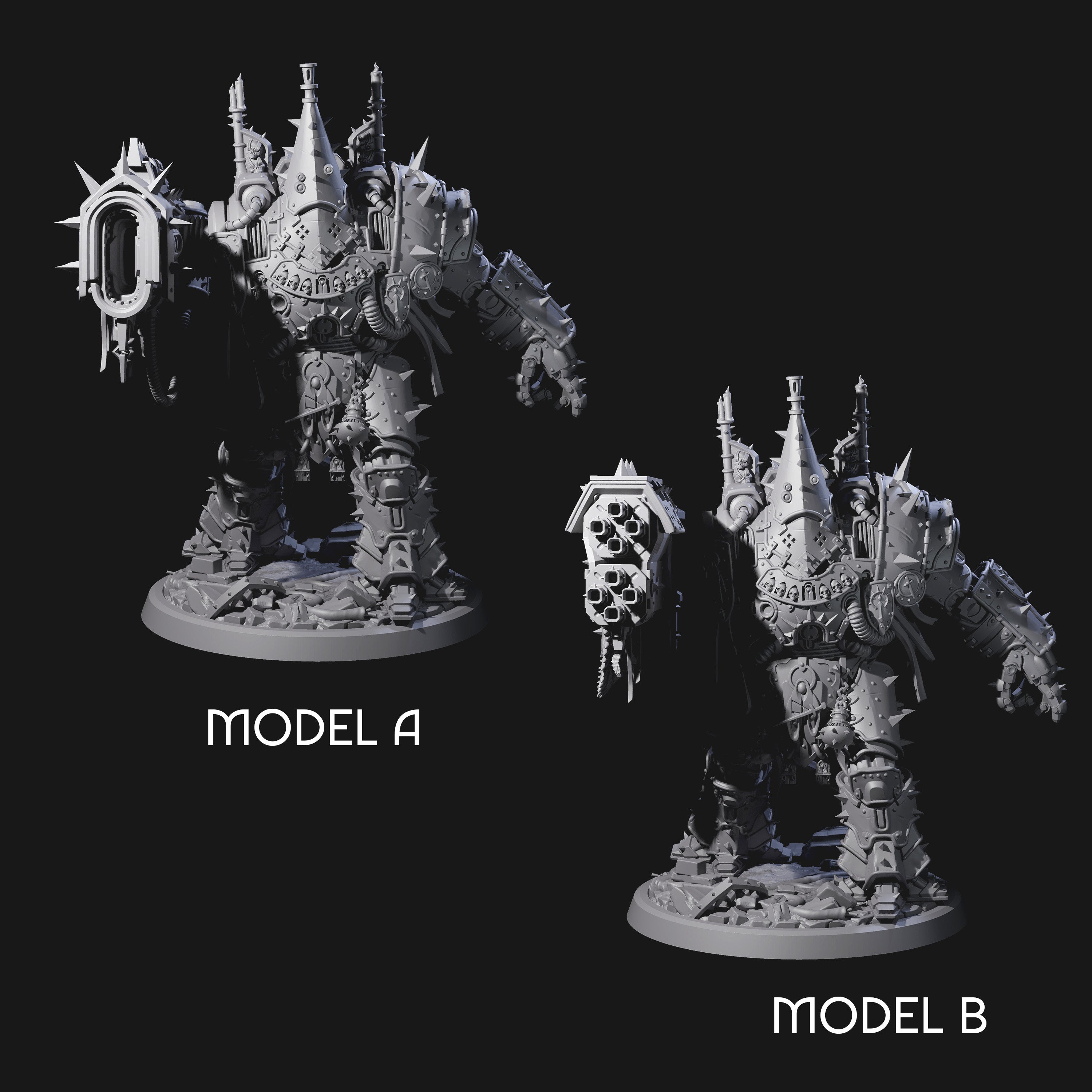 Imposing Mecha Anathemas Miniature for Dungeons and Dragons, Pathfinder or other TTRPGs
