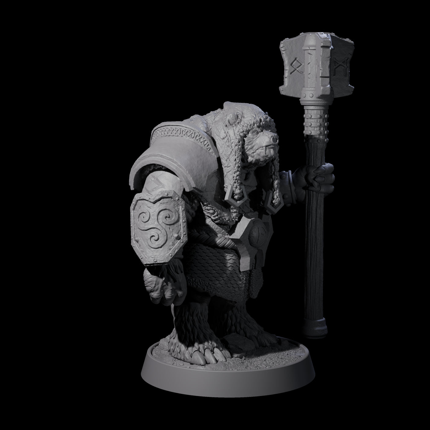 Imposing Ursine B Miniature for Dungeons and Dragons, Pathfinder or other TTRPGs