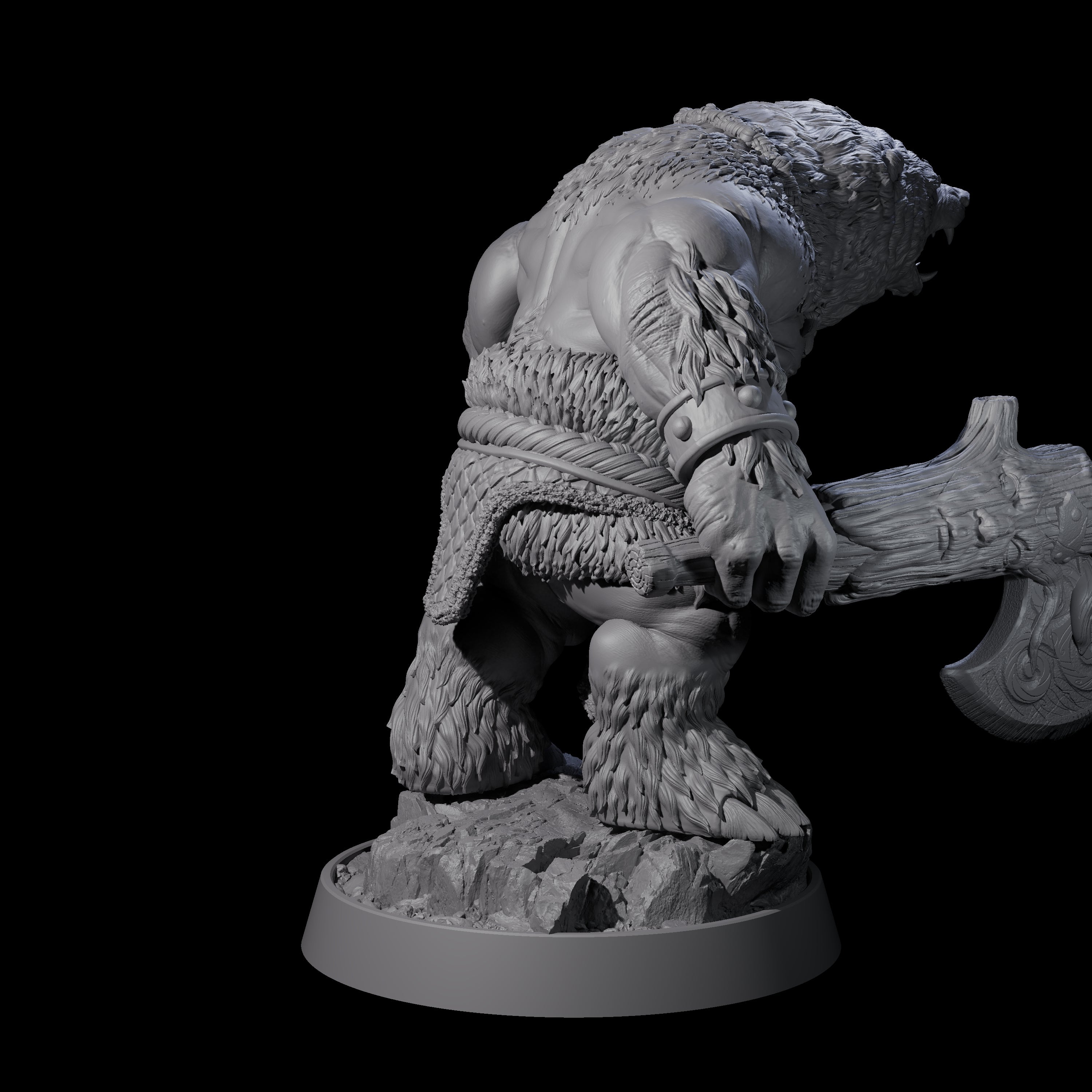 Imposing Ursine C Miniature for Dungeons and Dragons, Pathfinder or other TTRPGs