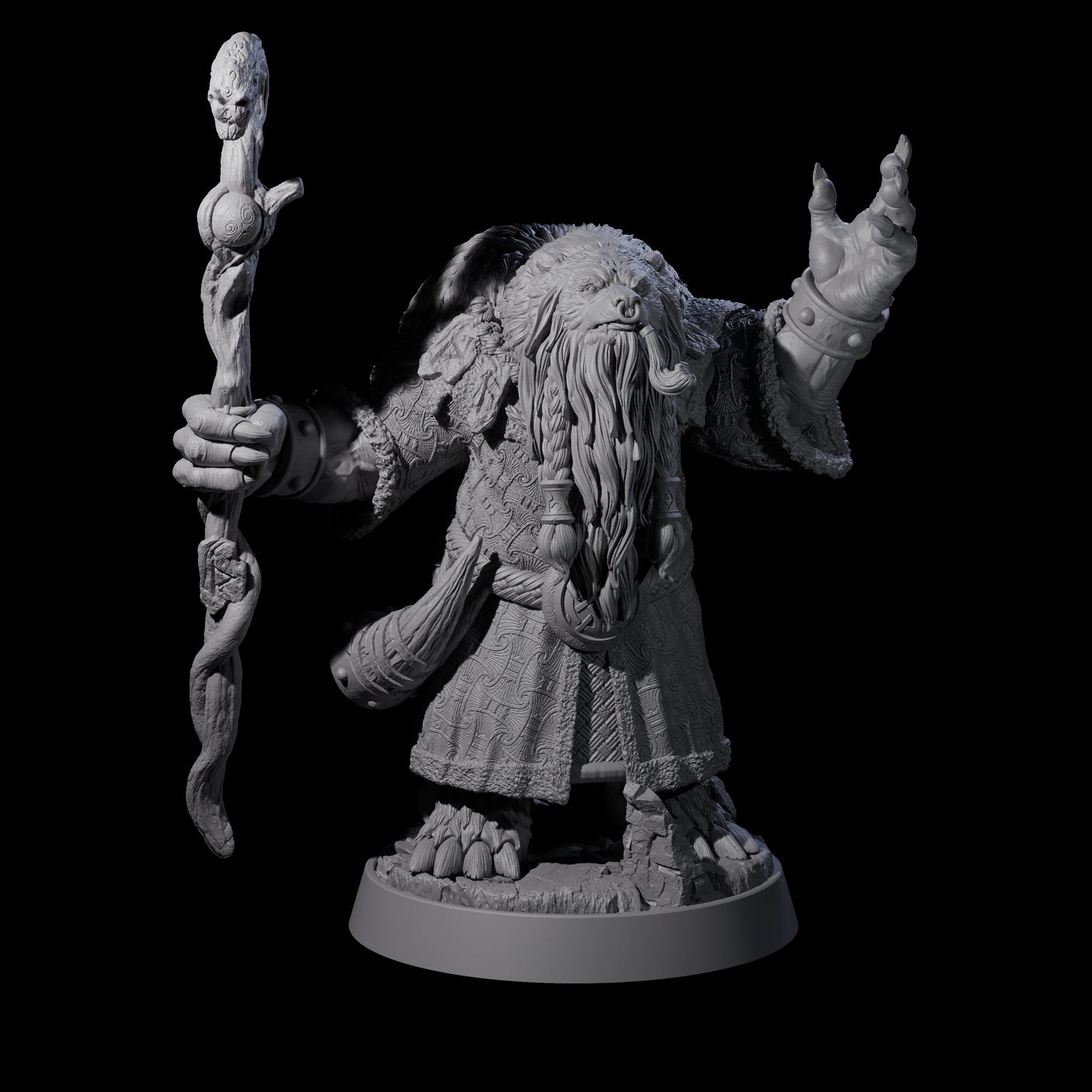 Imposing Ursine D Miniature for Dungeons and Dragons, Pathfinder or other TTRPGs