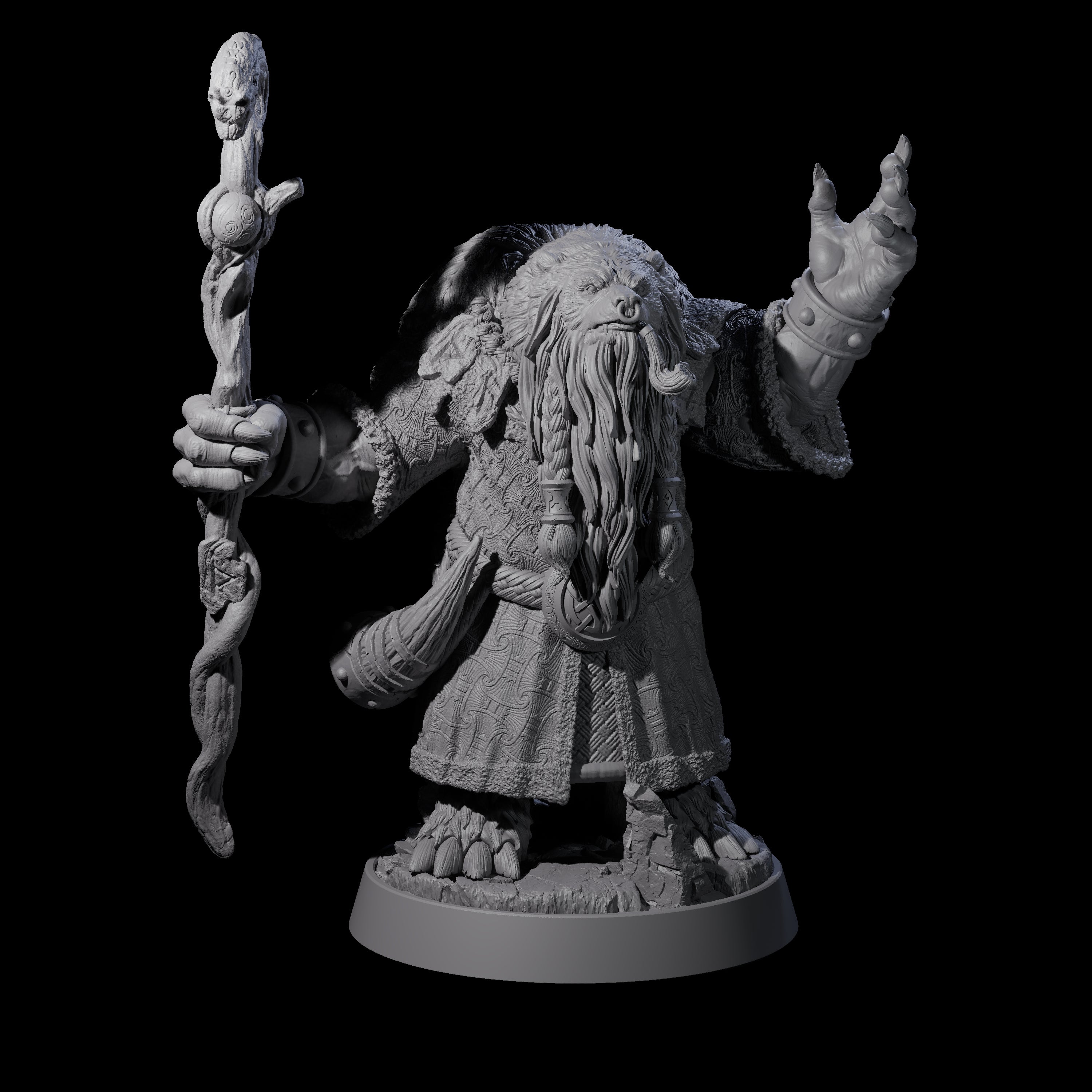 Imposing Ursine D Miniature for Dungeons and Dragons, Pathfinder or other TTRPGs