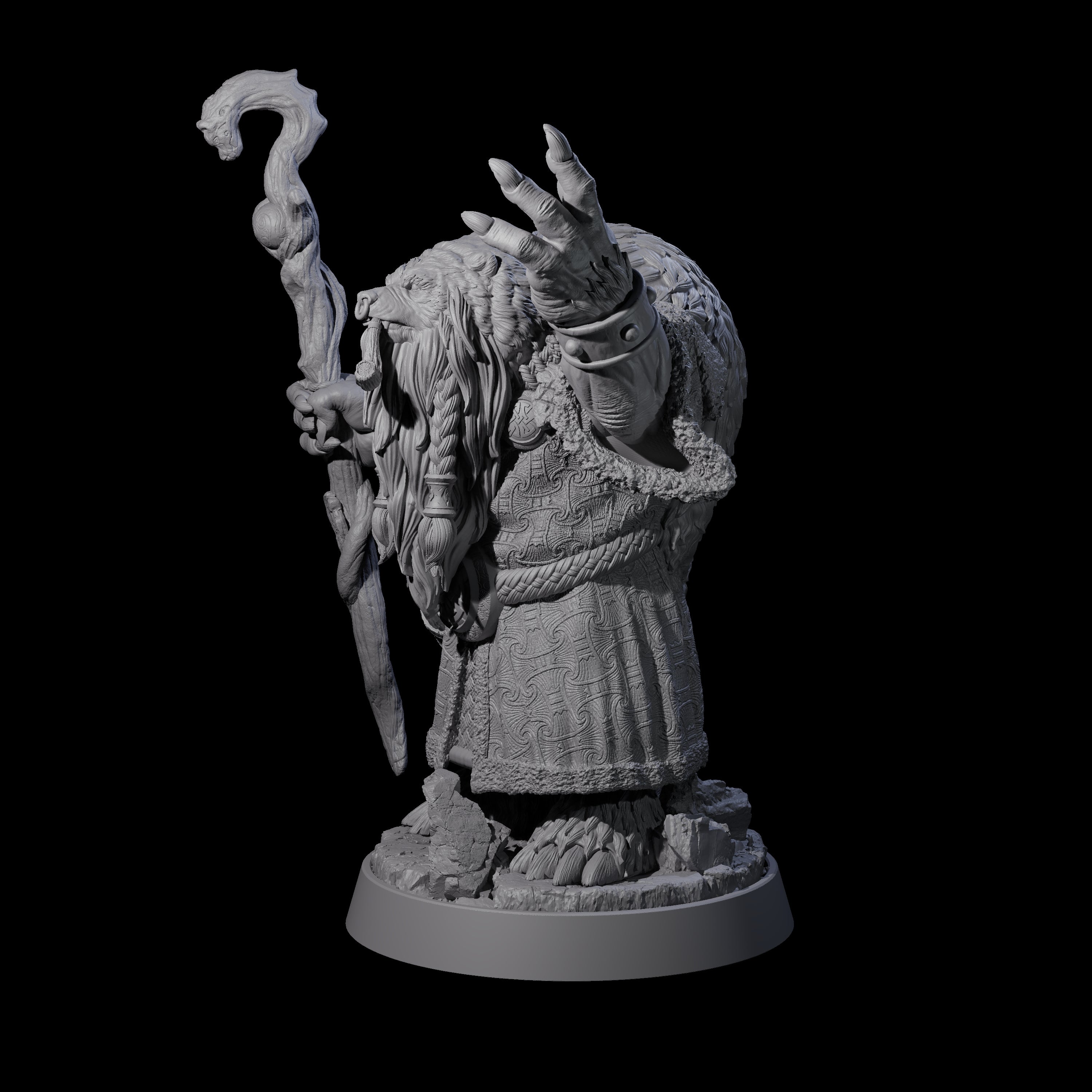 Imposing Ursine D Miniature for Dungeons and Dragons, Pathfinder or other TTRPGs