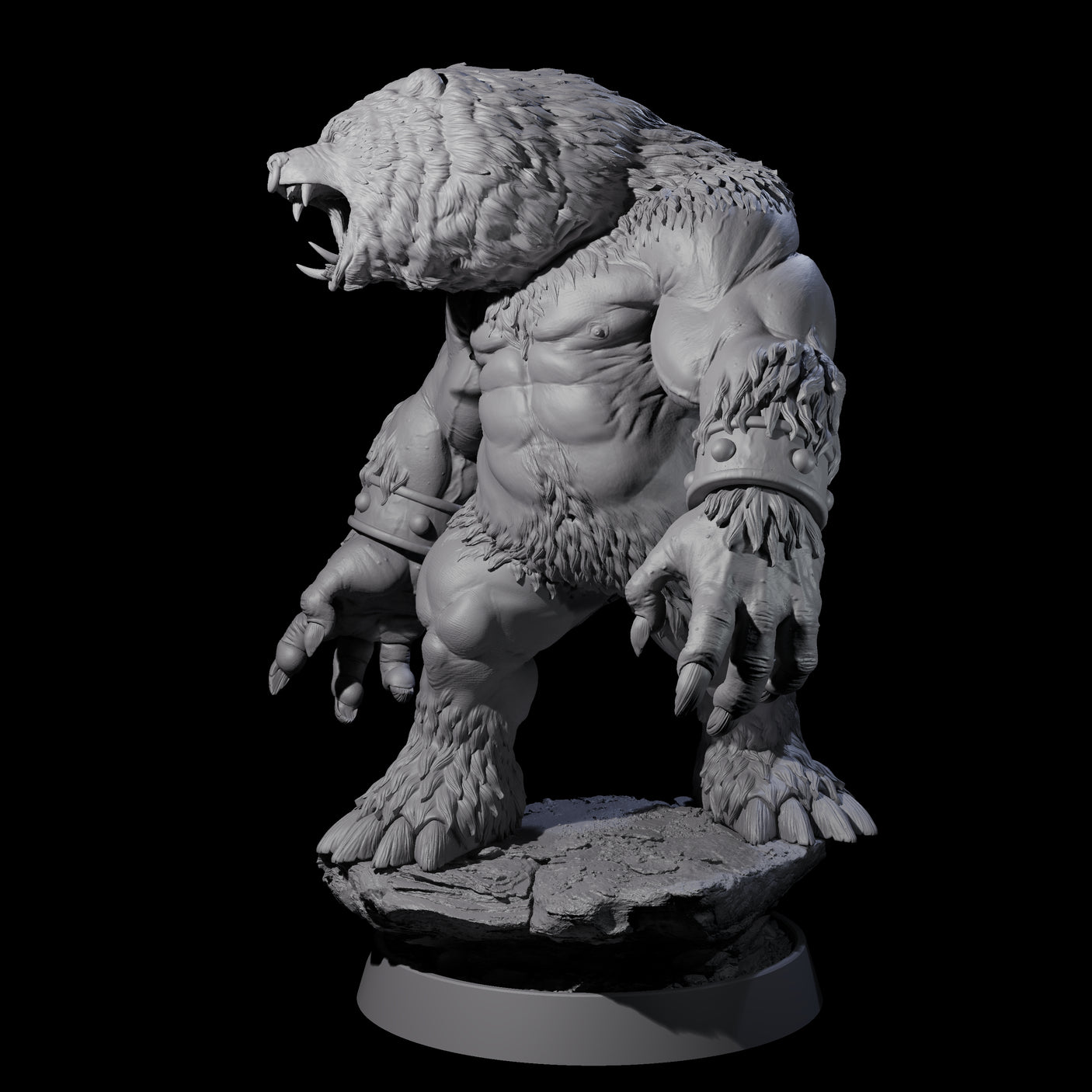Imposing Ursine E Miniature for Dungeons and Dragons, Pathfinder or other TTRPGs