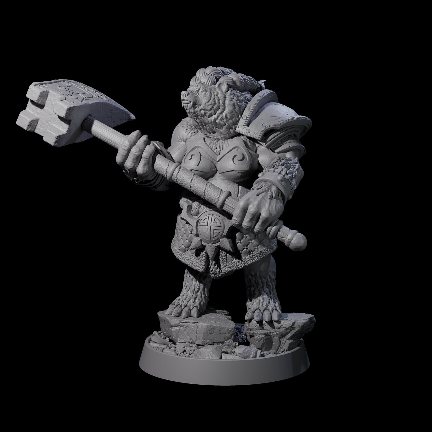 Imposing Ursine G Miniature for Dungeons and Dragons, Pathfinder or other TTRPGs