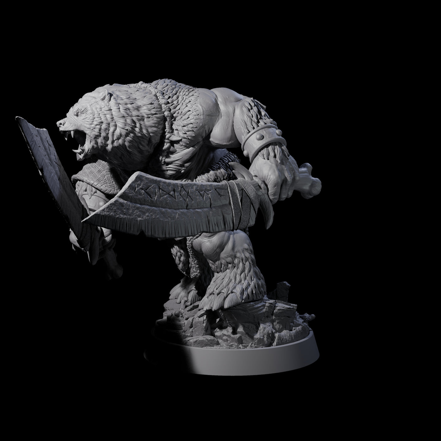 Imposing Ursine I Miniature for Dungeons and Dragons, Pathfinder or other TTRPGs