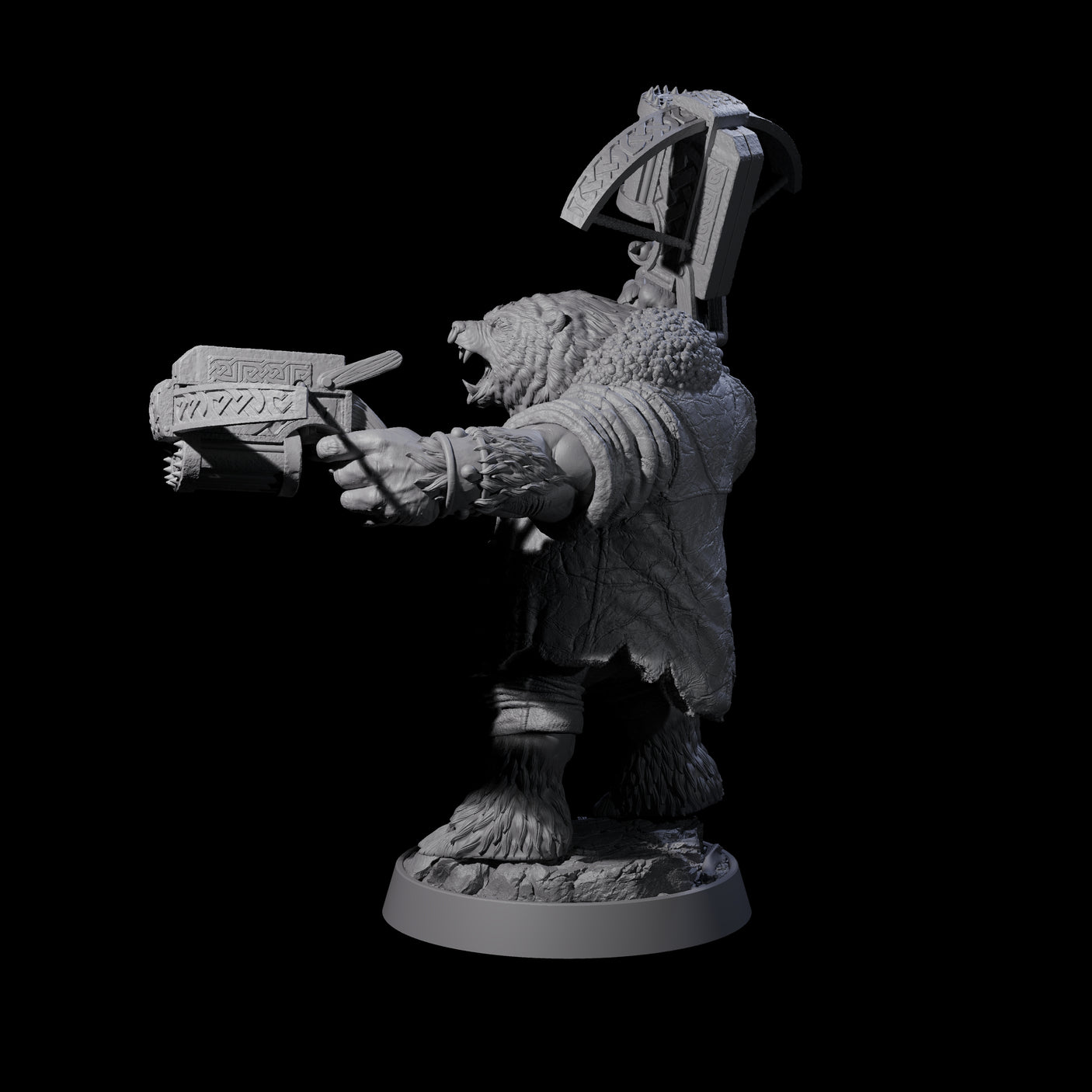 Imposing Ursine K Miniature for Dungeons and Dragons, Pathfinder or other TTRPGs