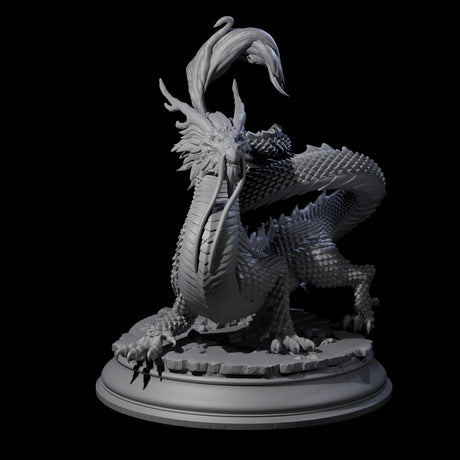 Impressive Gold Dragon Miniature for Dungeons and Dragons, Pathfinder or other TTRPGs