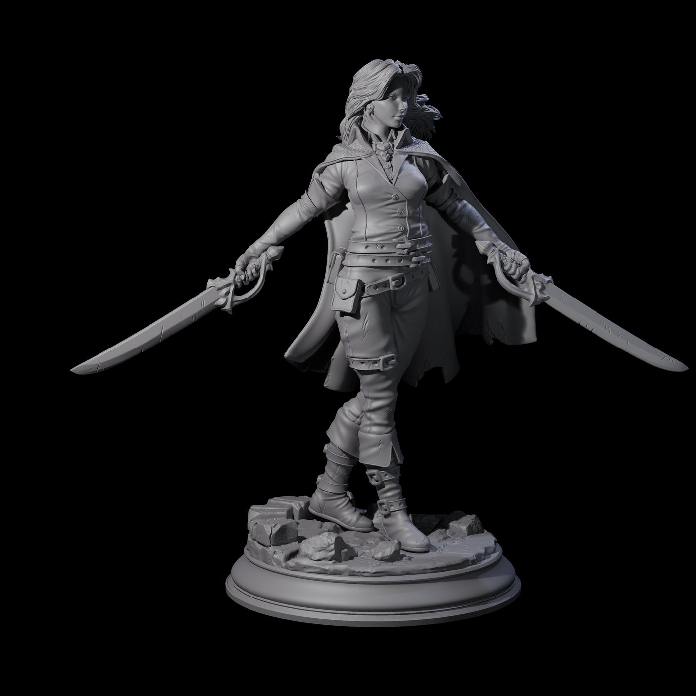 Indomitable Human Ranger Miniature for Dungeons and Dragons, Pathfinder or other TTRPGs